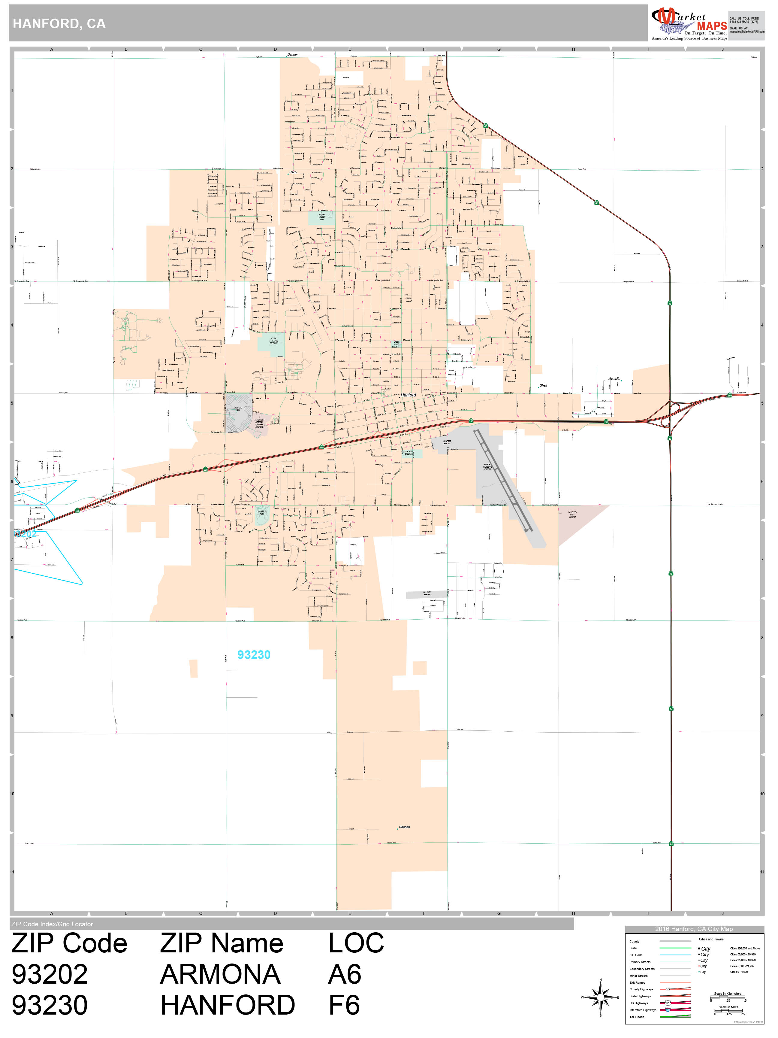 Hanford Ca Zip Code Map Map
