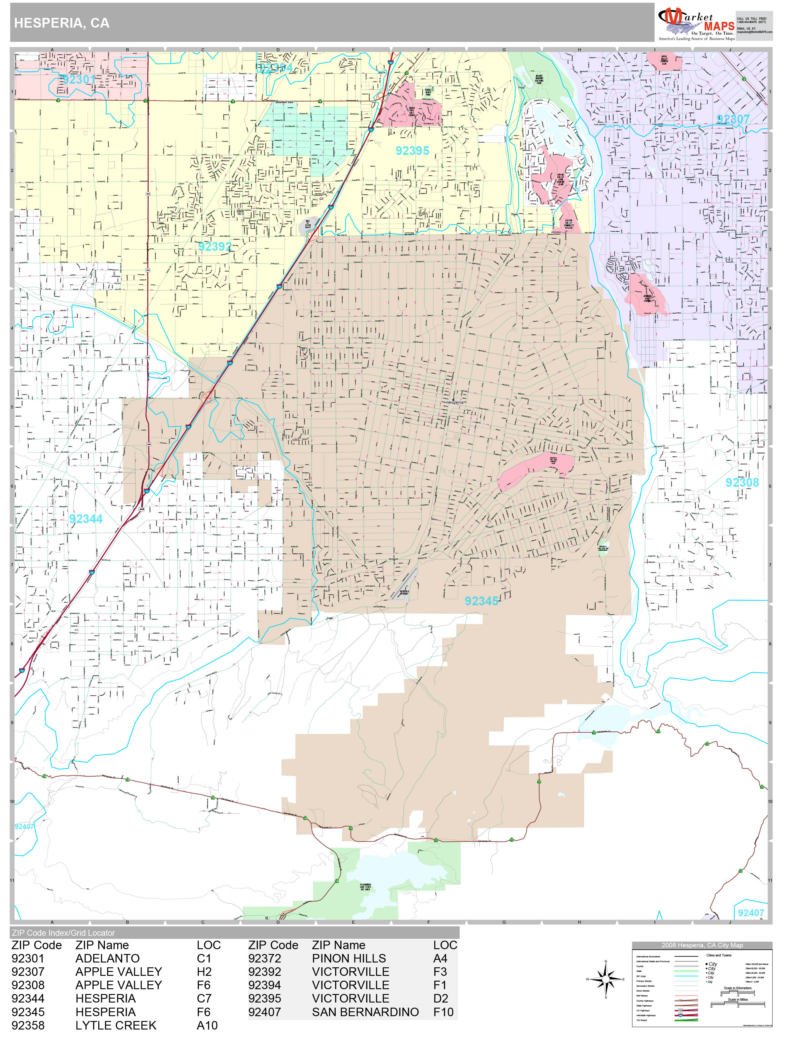 Hesperia California Map