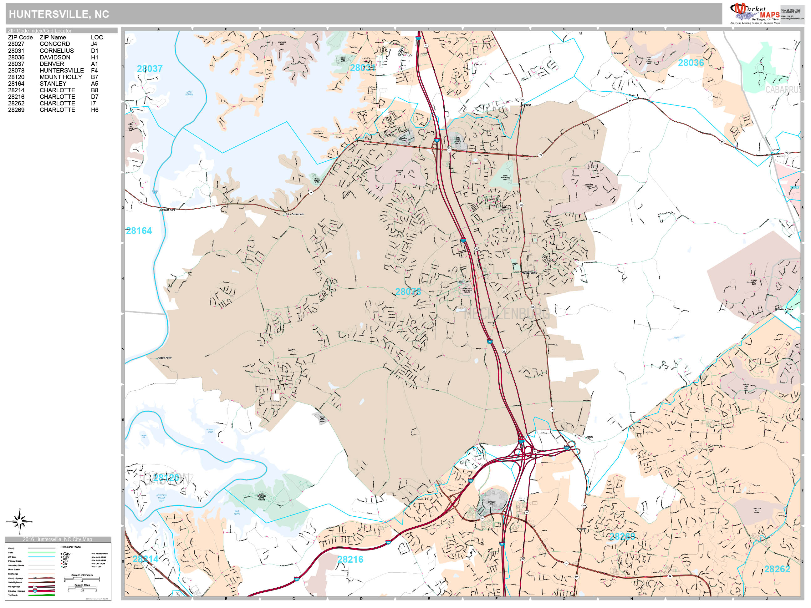 Huntersville Nc Zip Code Map Map