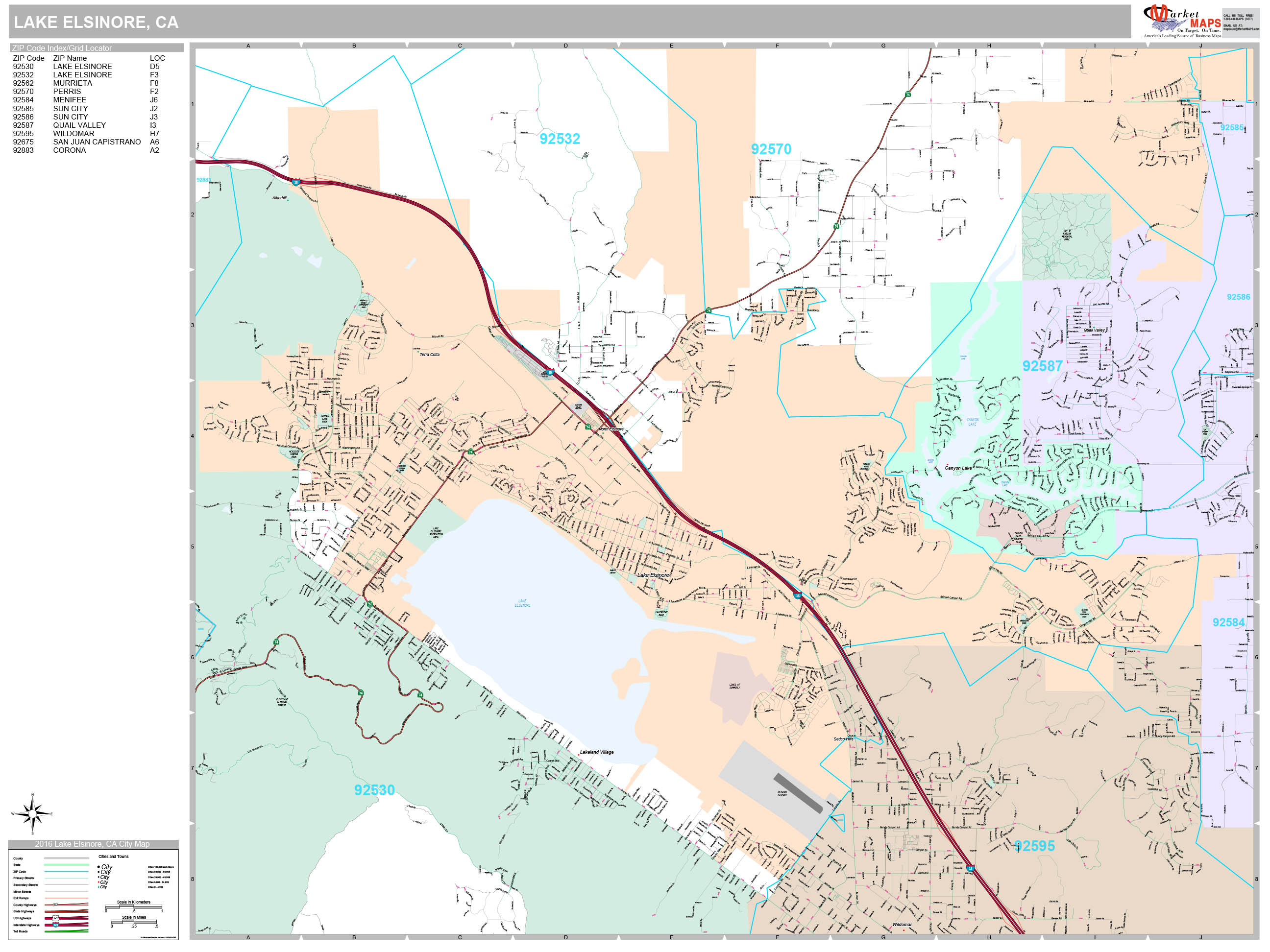 Lake Elsinore Ca Zip Code Map - United States Map