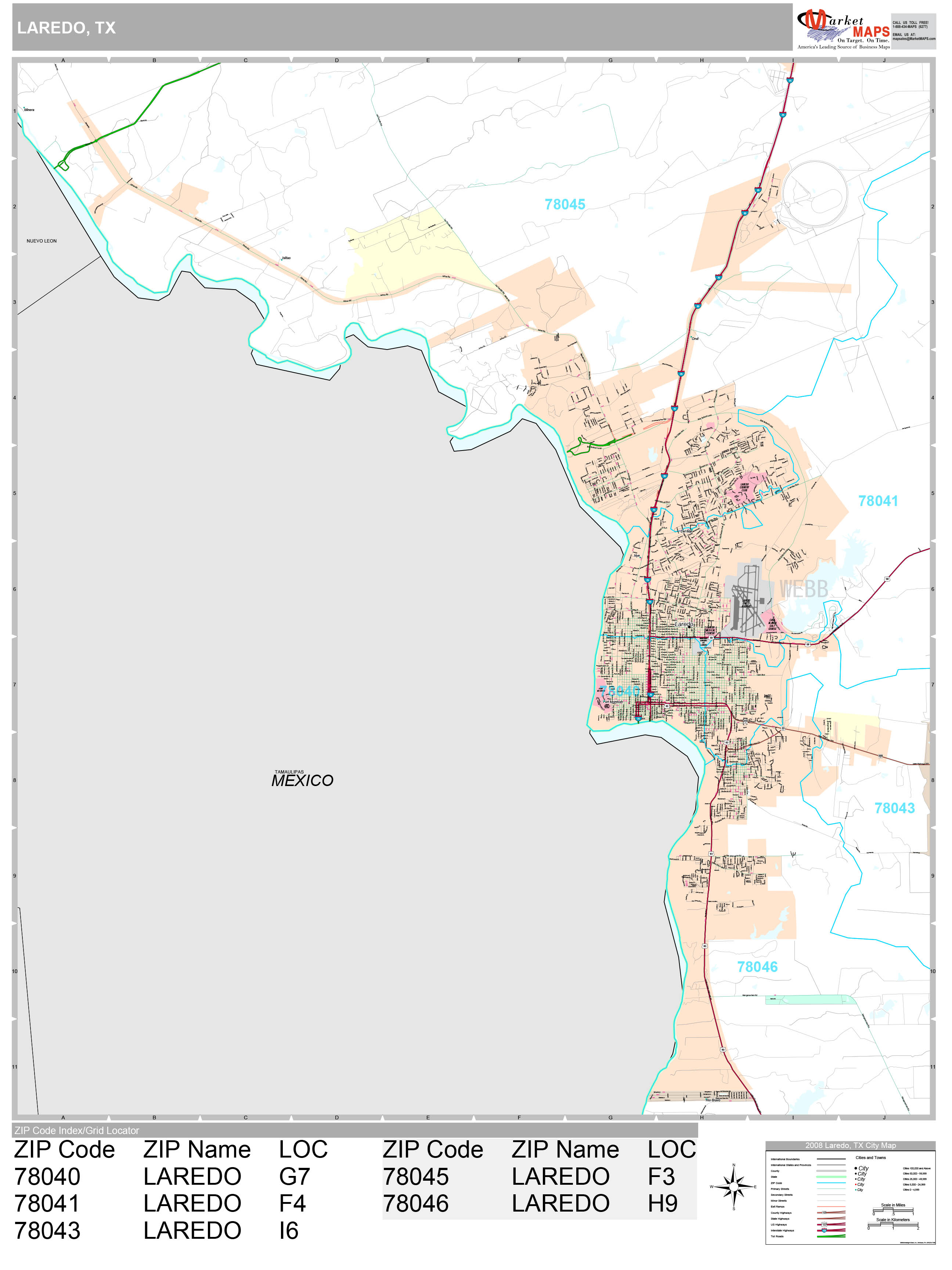 Laredo Mexico Baja Map