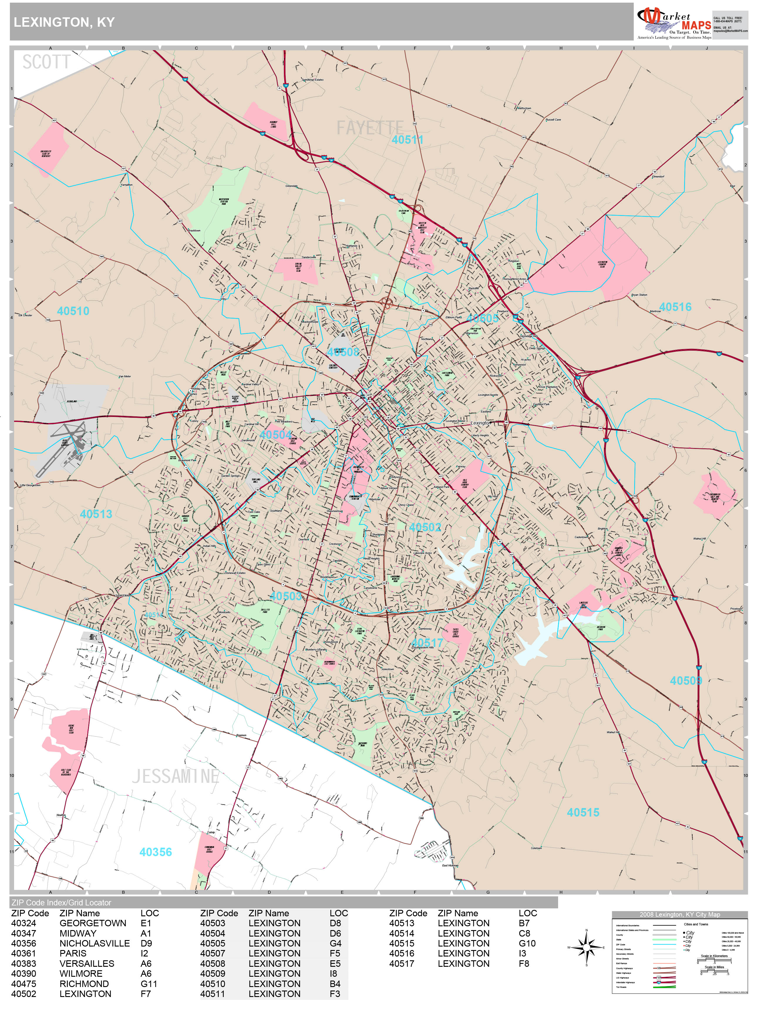 Lexington Road Map