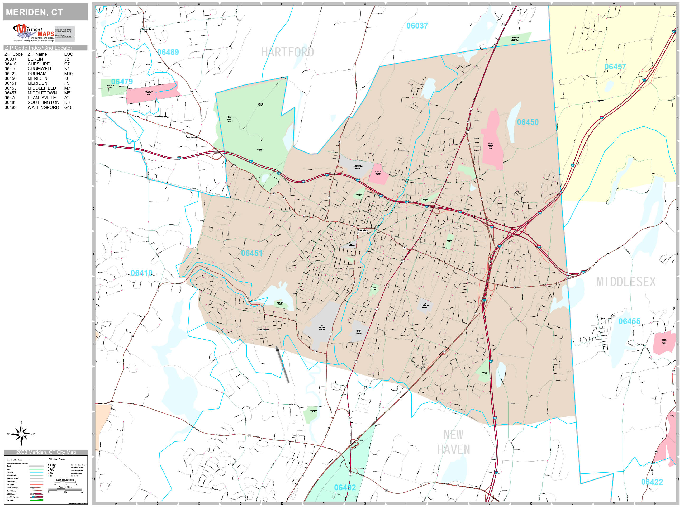 Meriden Ct Zip Code Map Map