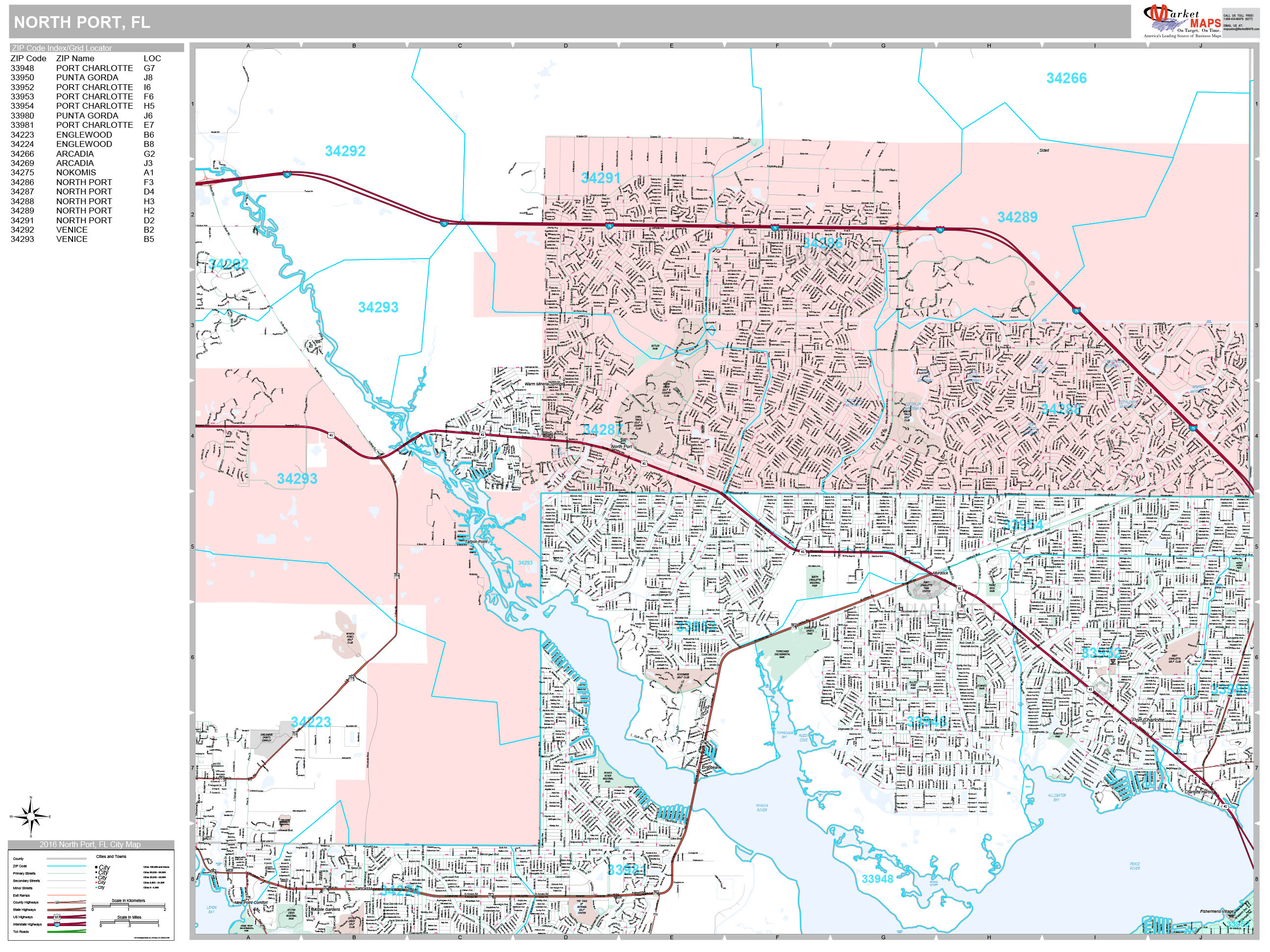 North Port Zip Code Map - United States Map