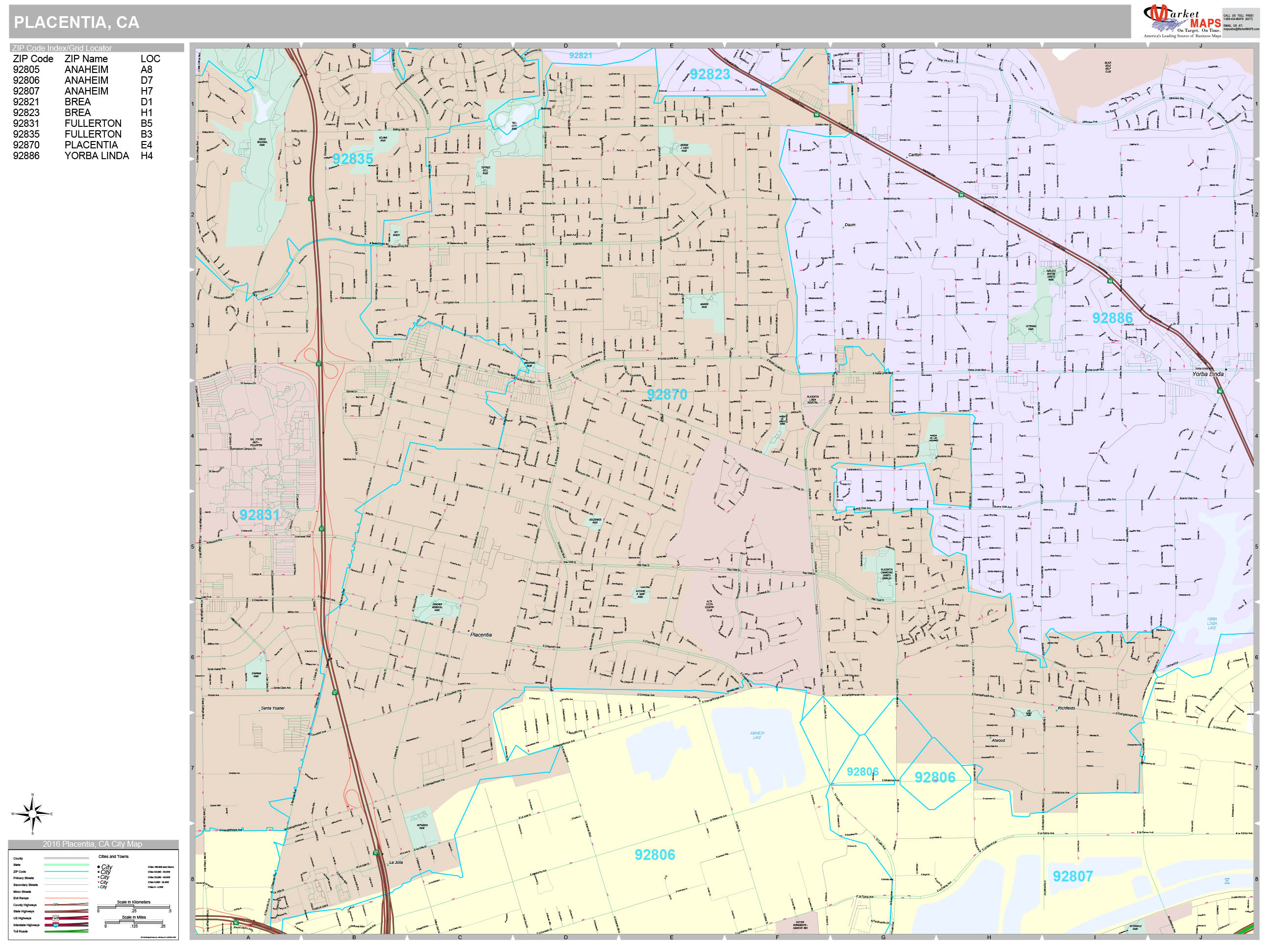 Placentia Ca Zip Code Map United States Map
