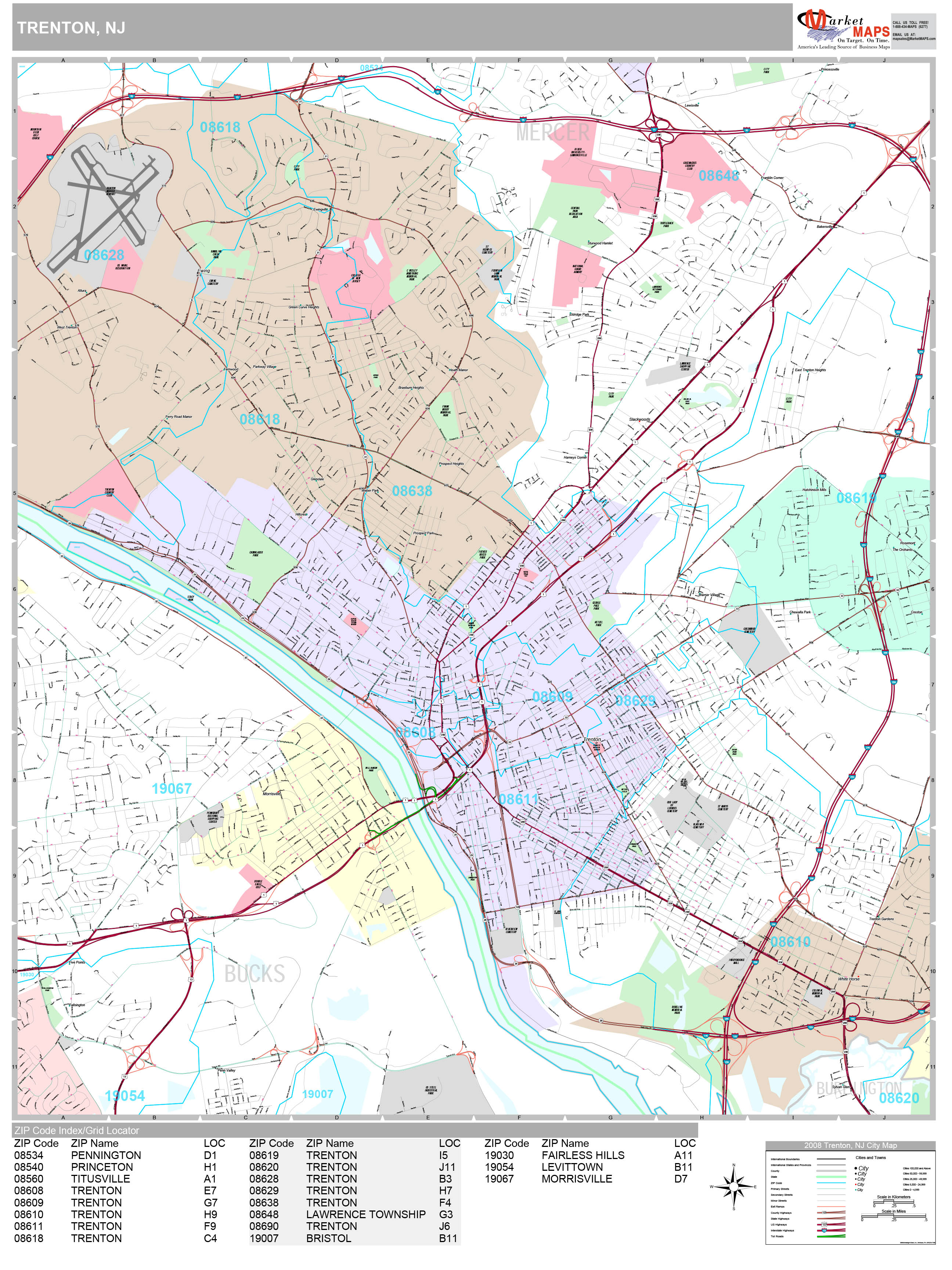 Trenton Nj Zip Code Map United States Map
