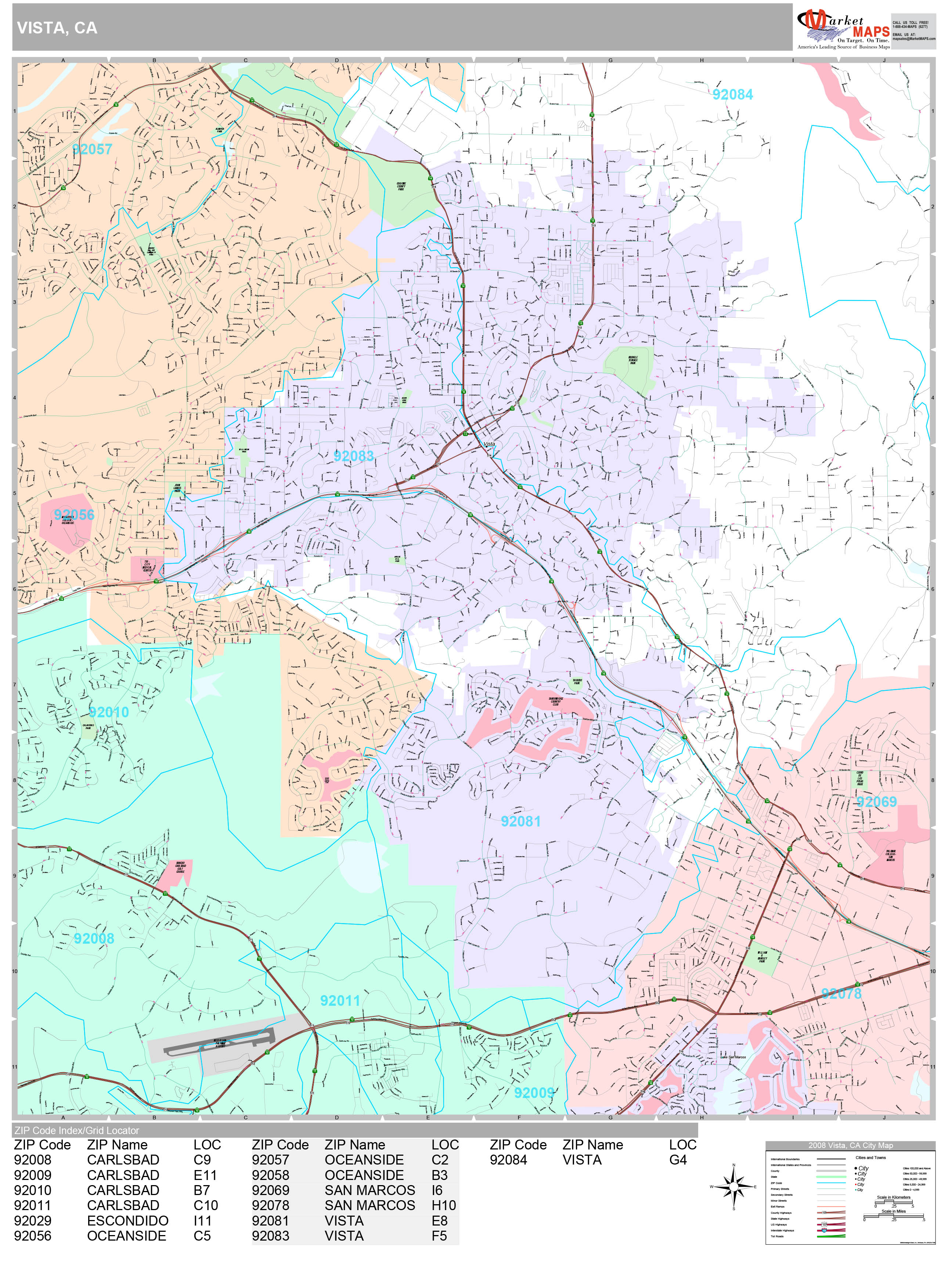Vista California Map Topographic Map of Usa with States