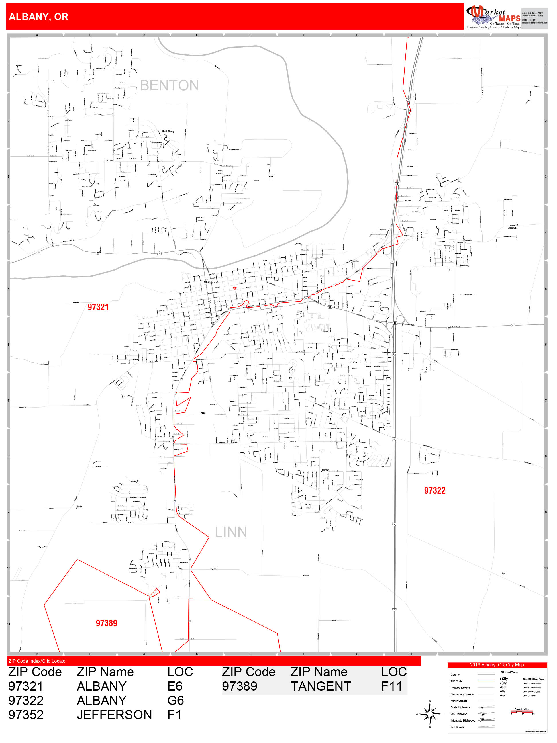 Editable Albany Map With Roads Highways Zip Codes Illustrator Images