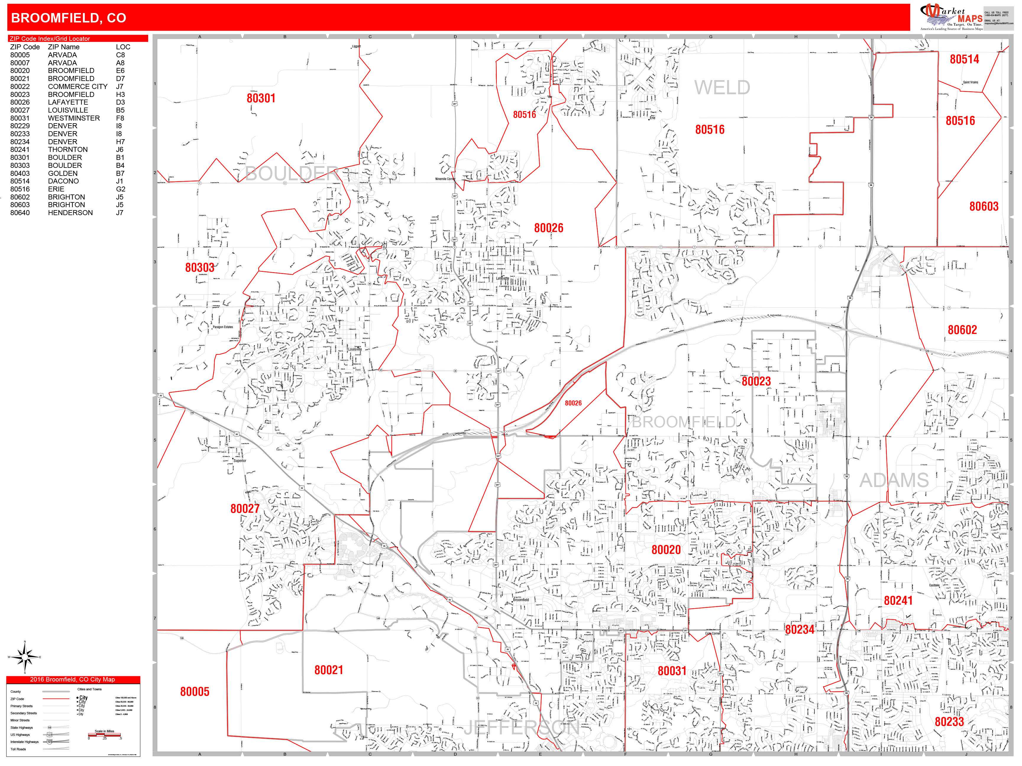 Broomfield Co Zip Code Map