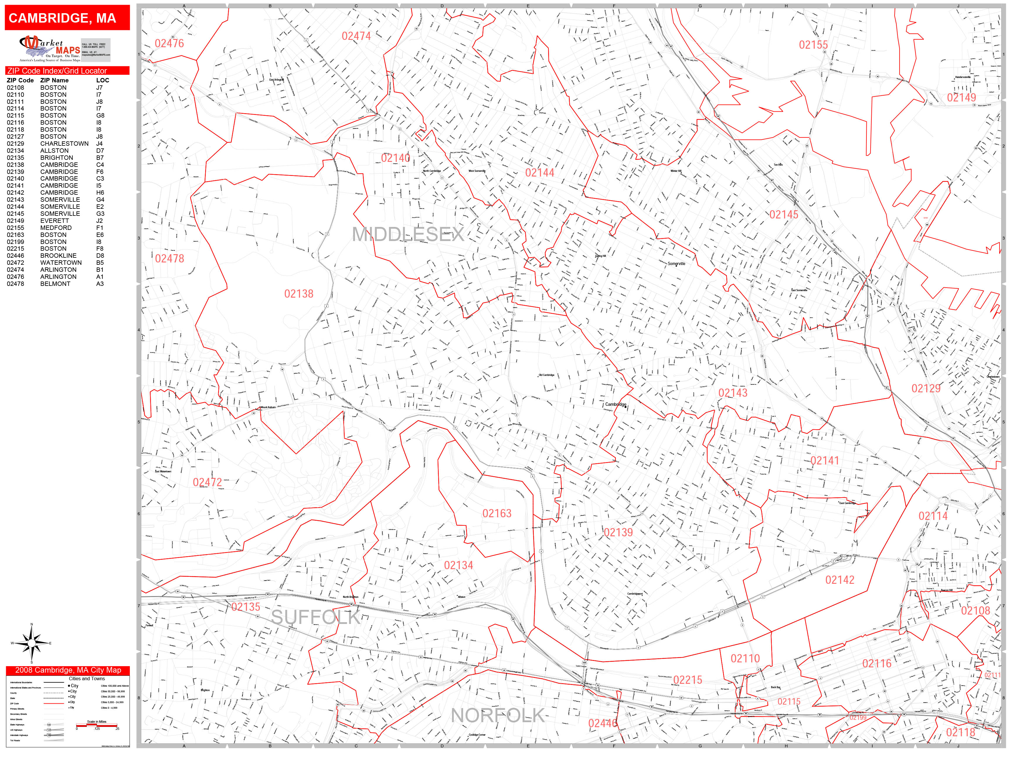 Cambridge Ma Zip Code Map