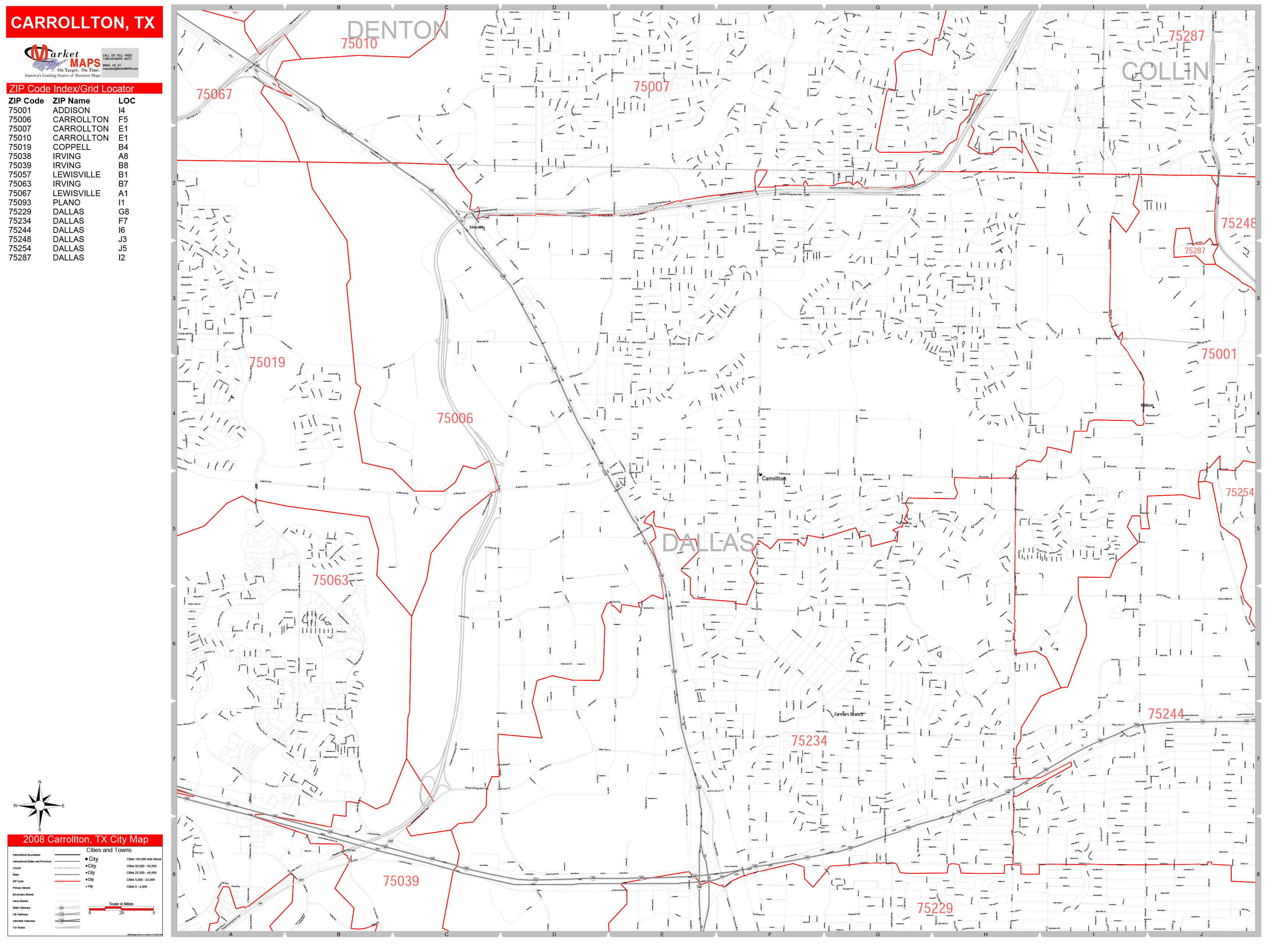 Carrollton Texas Zip Code Map United States Map