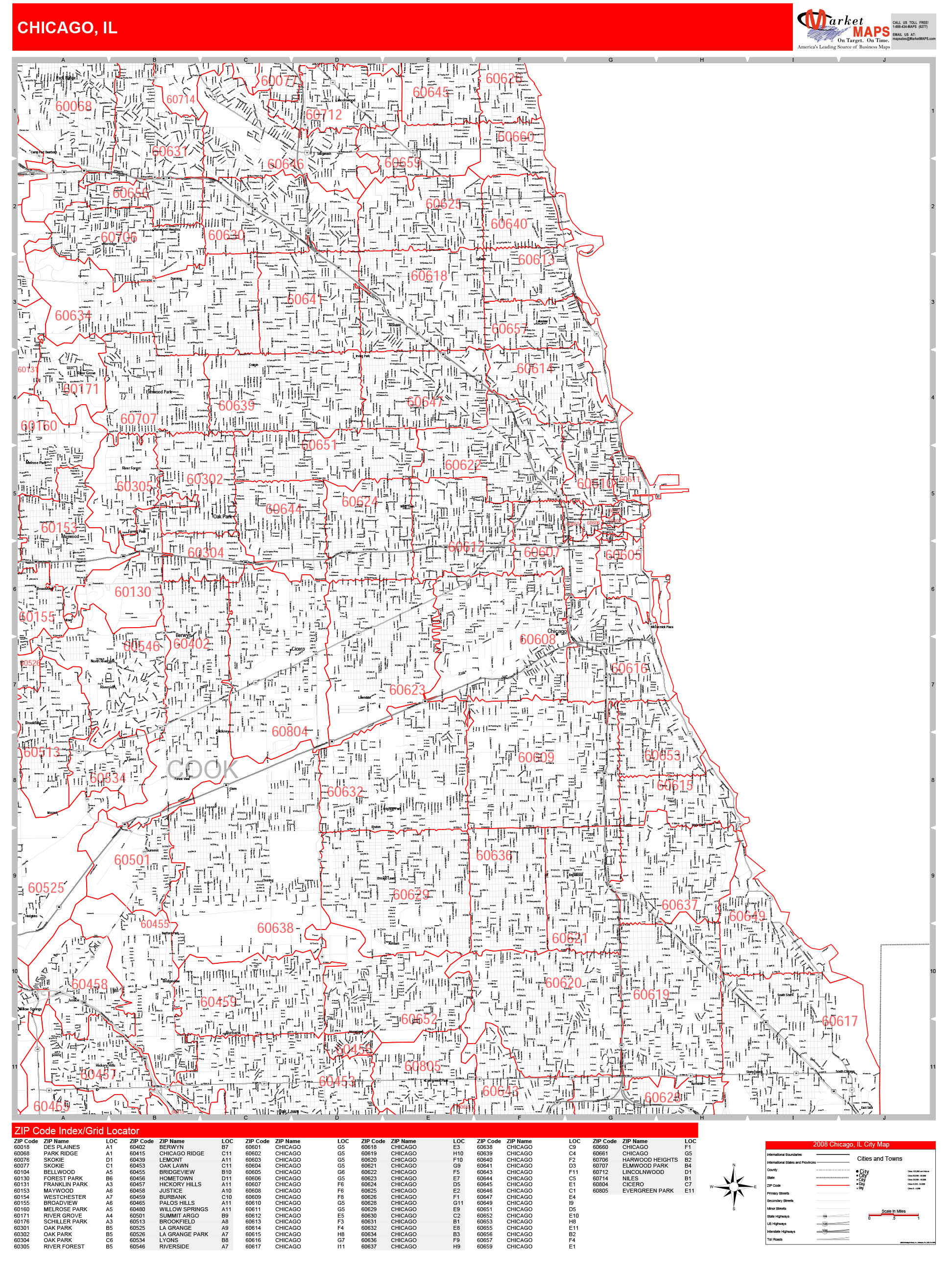 South Chicago Zip Codes Map 
