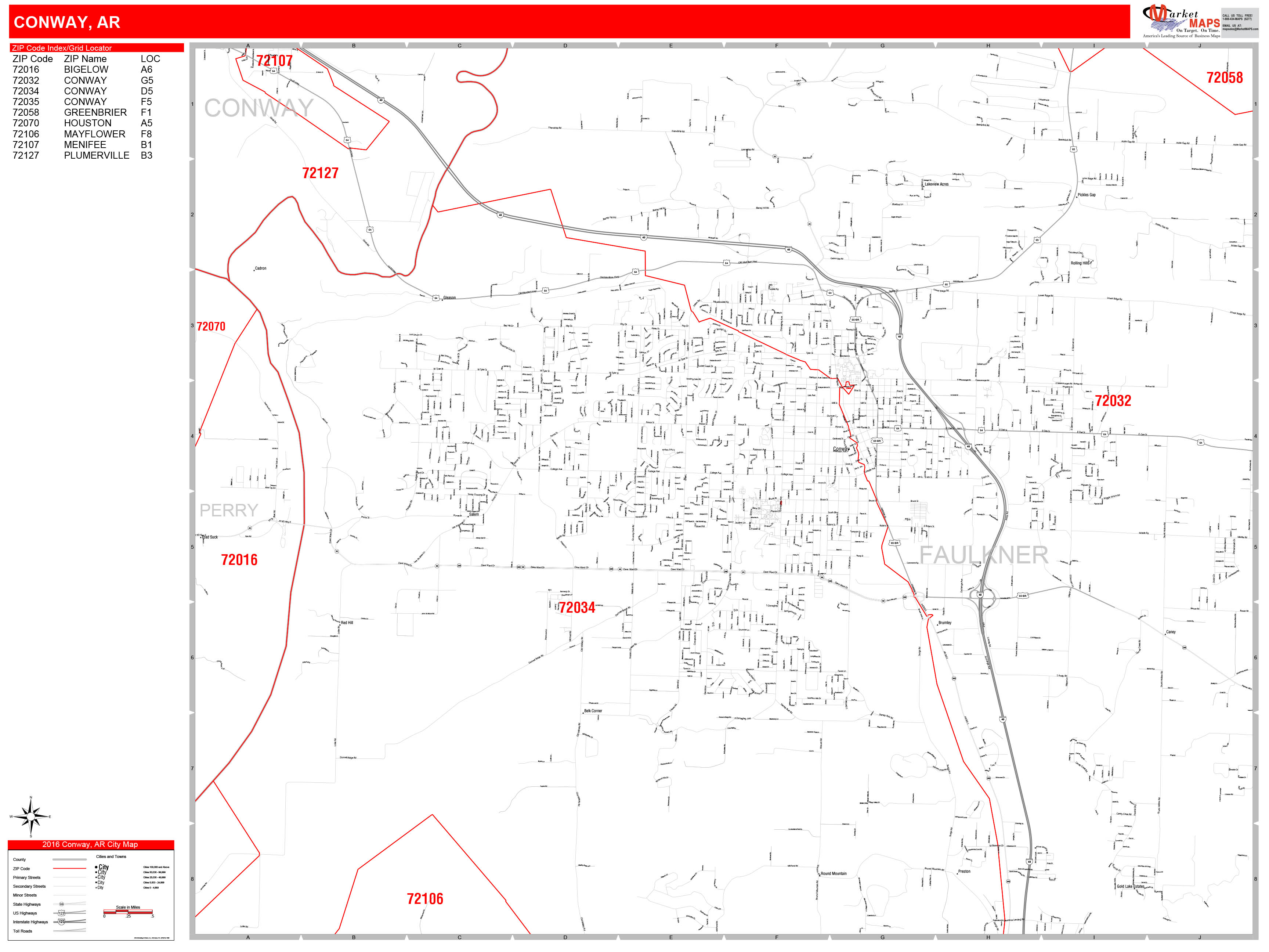 Conway Arkansas Zip Code Map United States Map