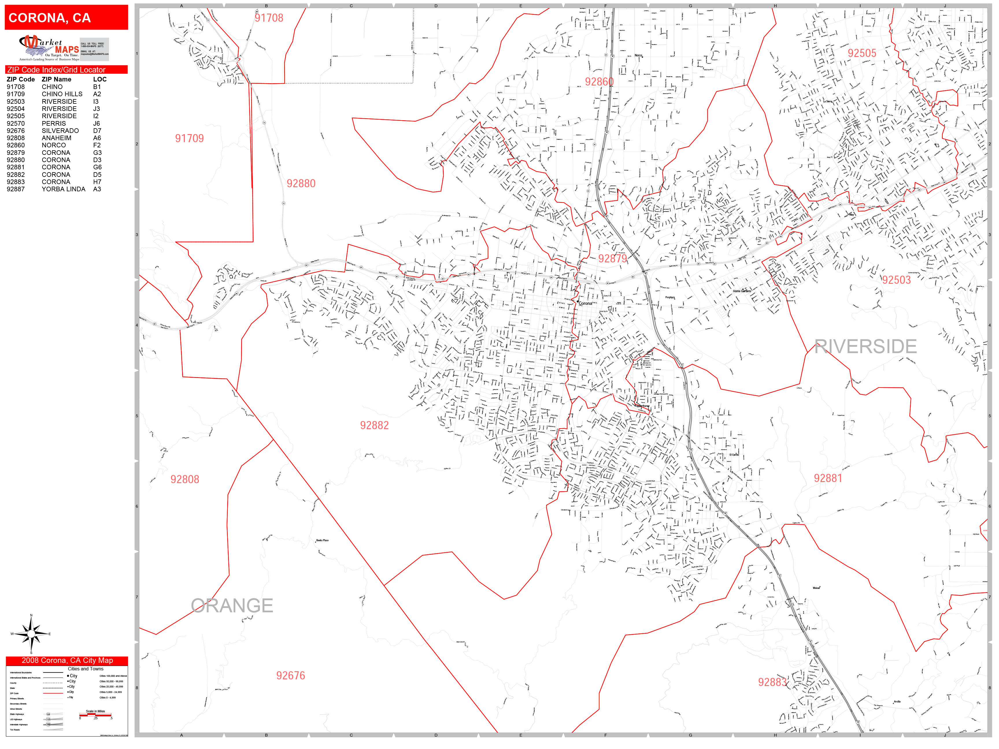 Corona Zip Code Map Ca Map