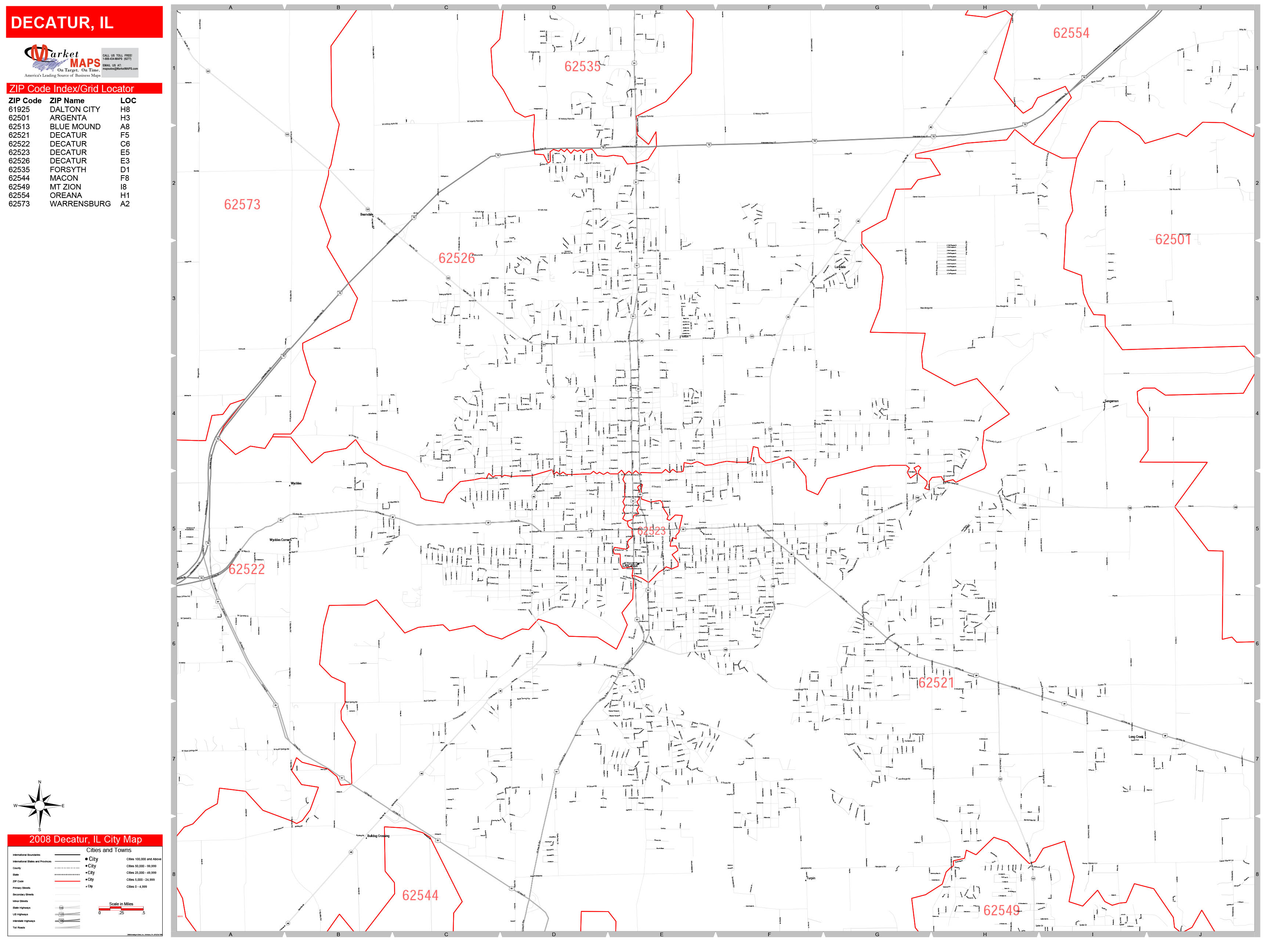 Decatur Il Zip Codes Map