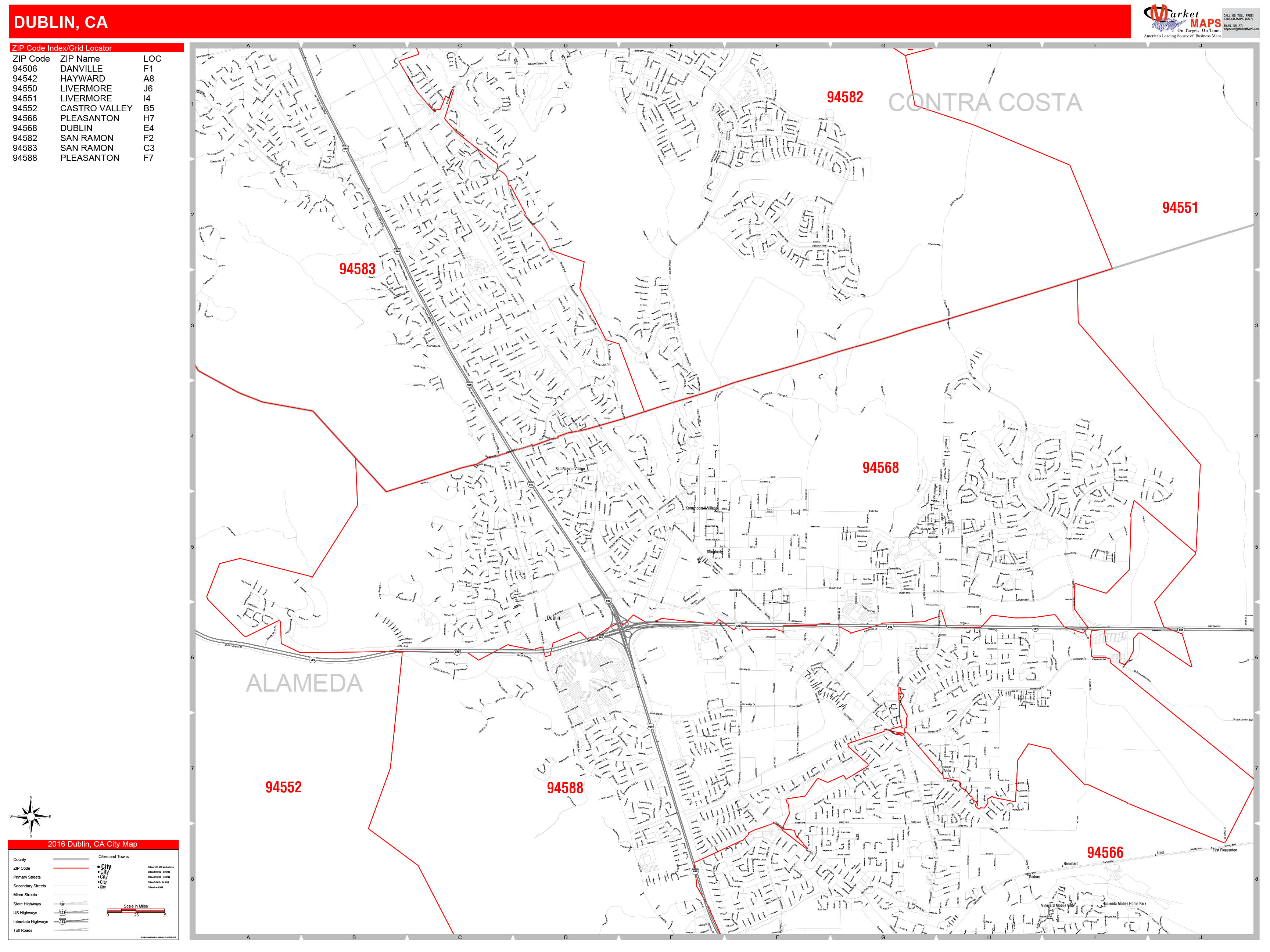 Dublin California Zip Code Map United States Map