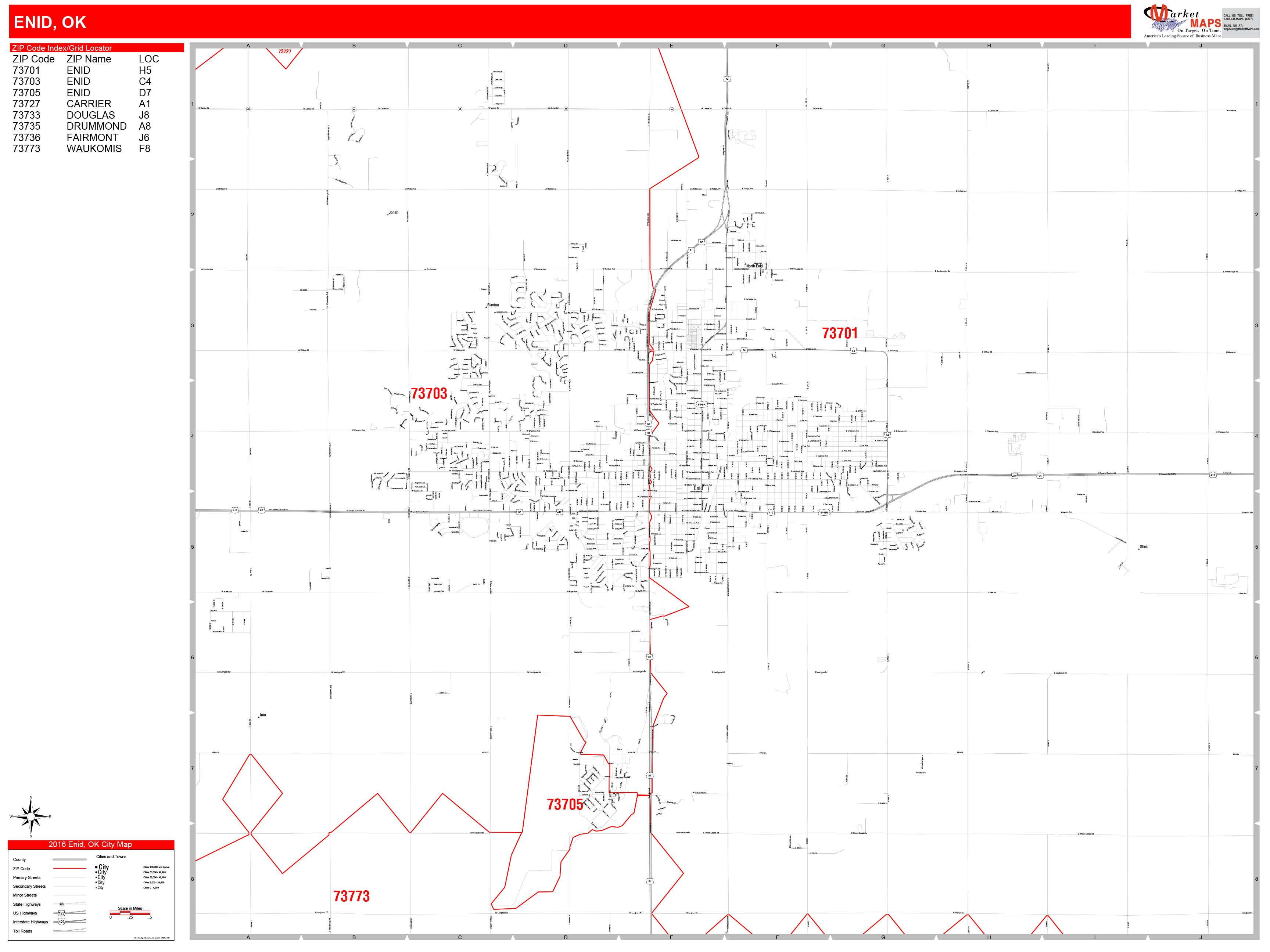 Enid Ok Zip Code Map Map