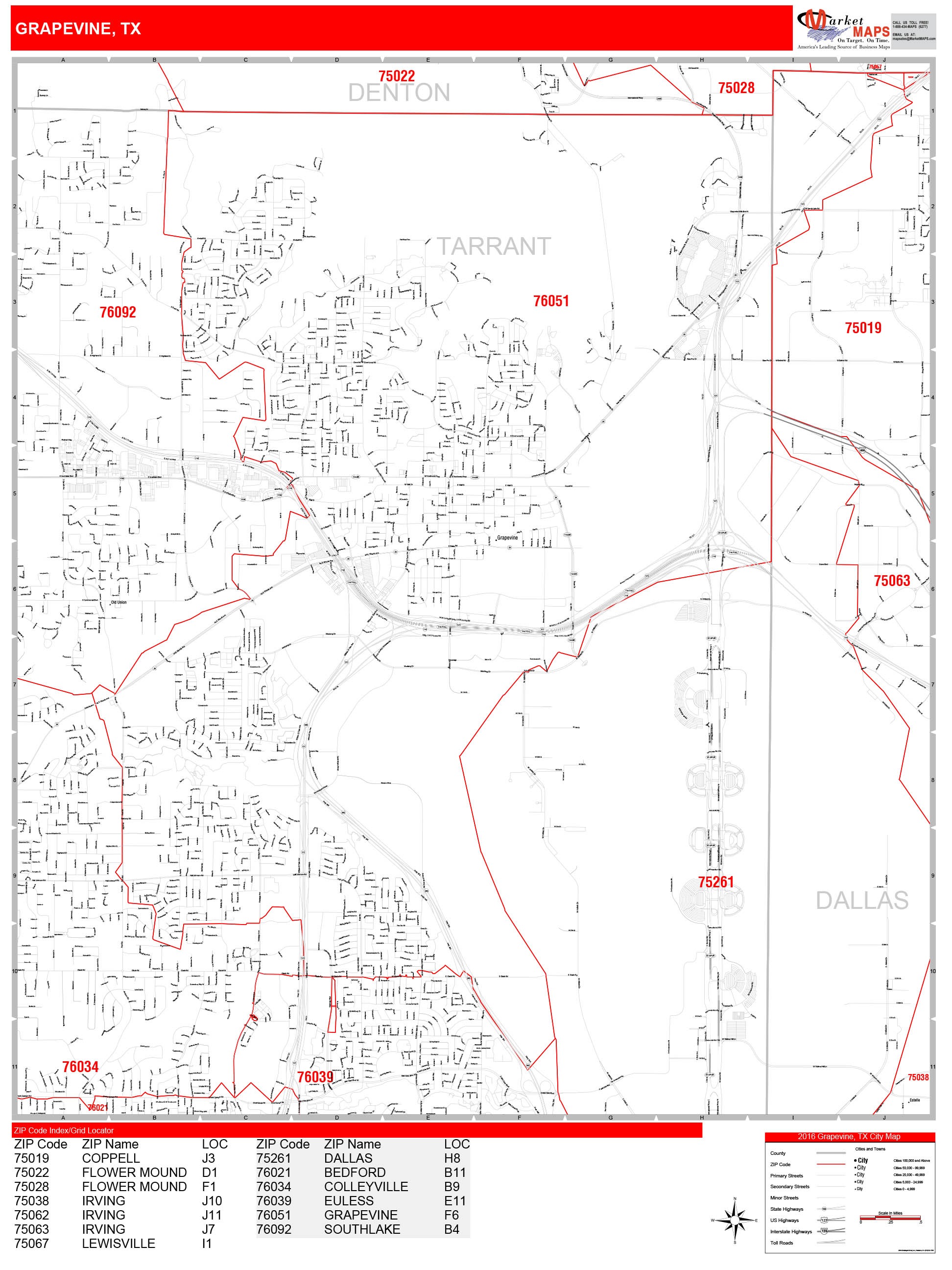 grapevine-texas-zip-code-wall-map-red-line-style-by-marketmaps