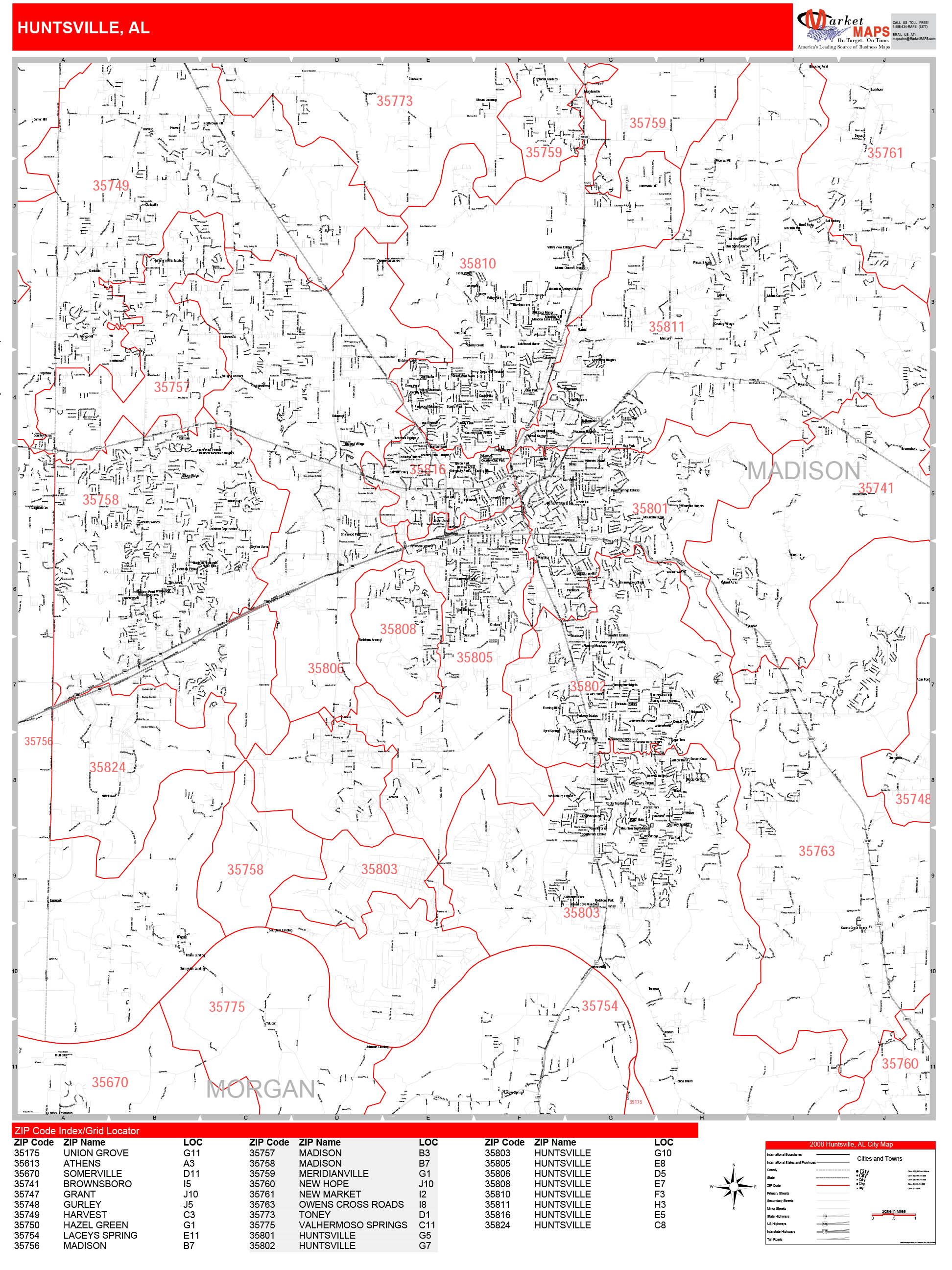Zip Code Map For Huntsville