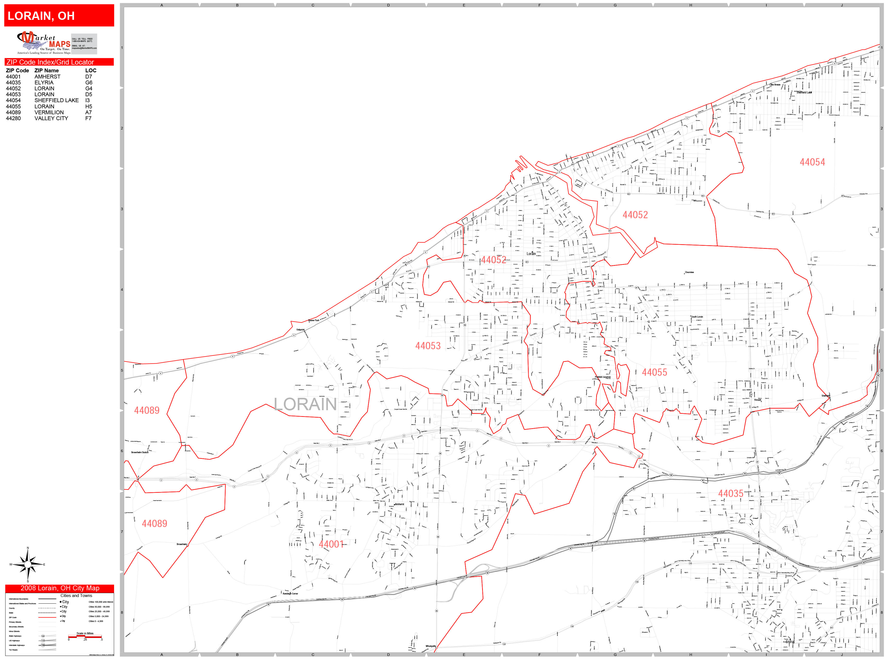 Lorain County Oh Wall Map Premium Style By Marketmaps vrogue.co