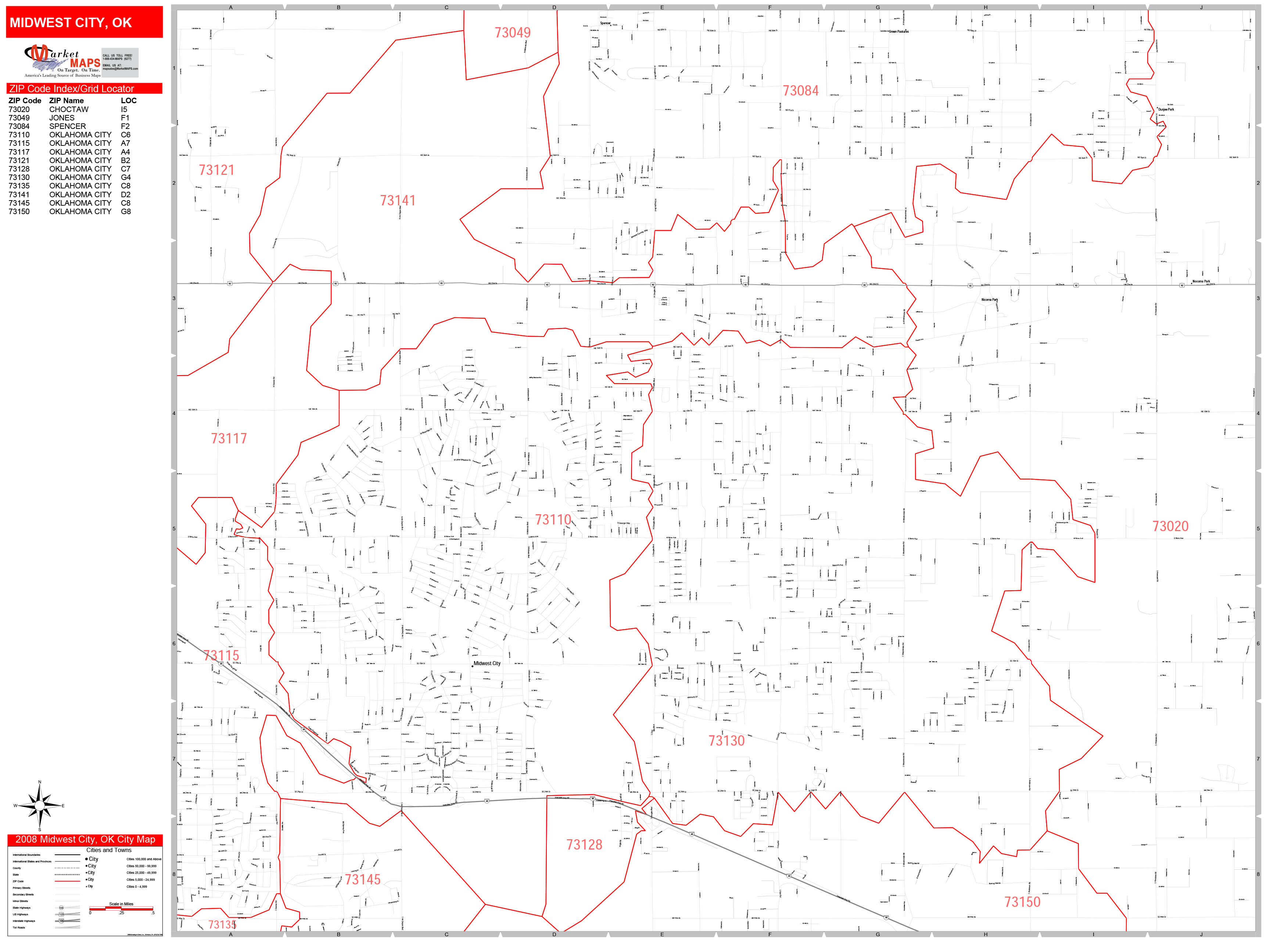 Midwest City Zip Code Map Map