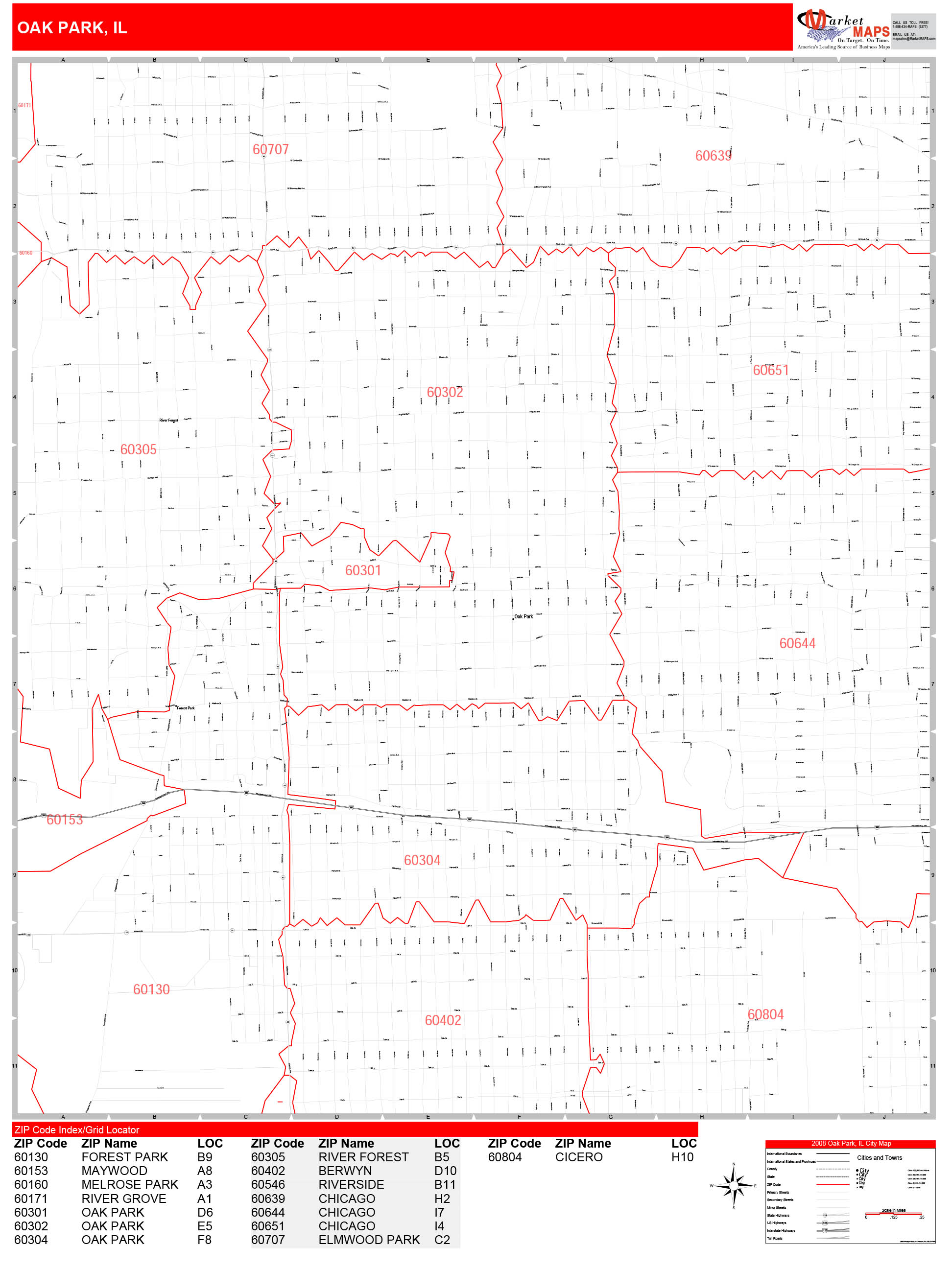 Oak Park Zip Code Map United States Map vrogue.co