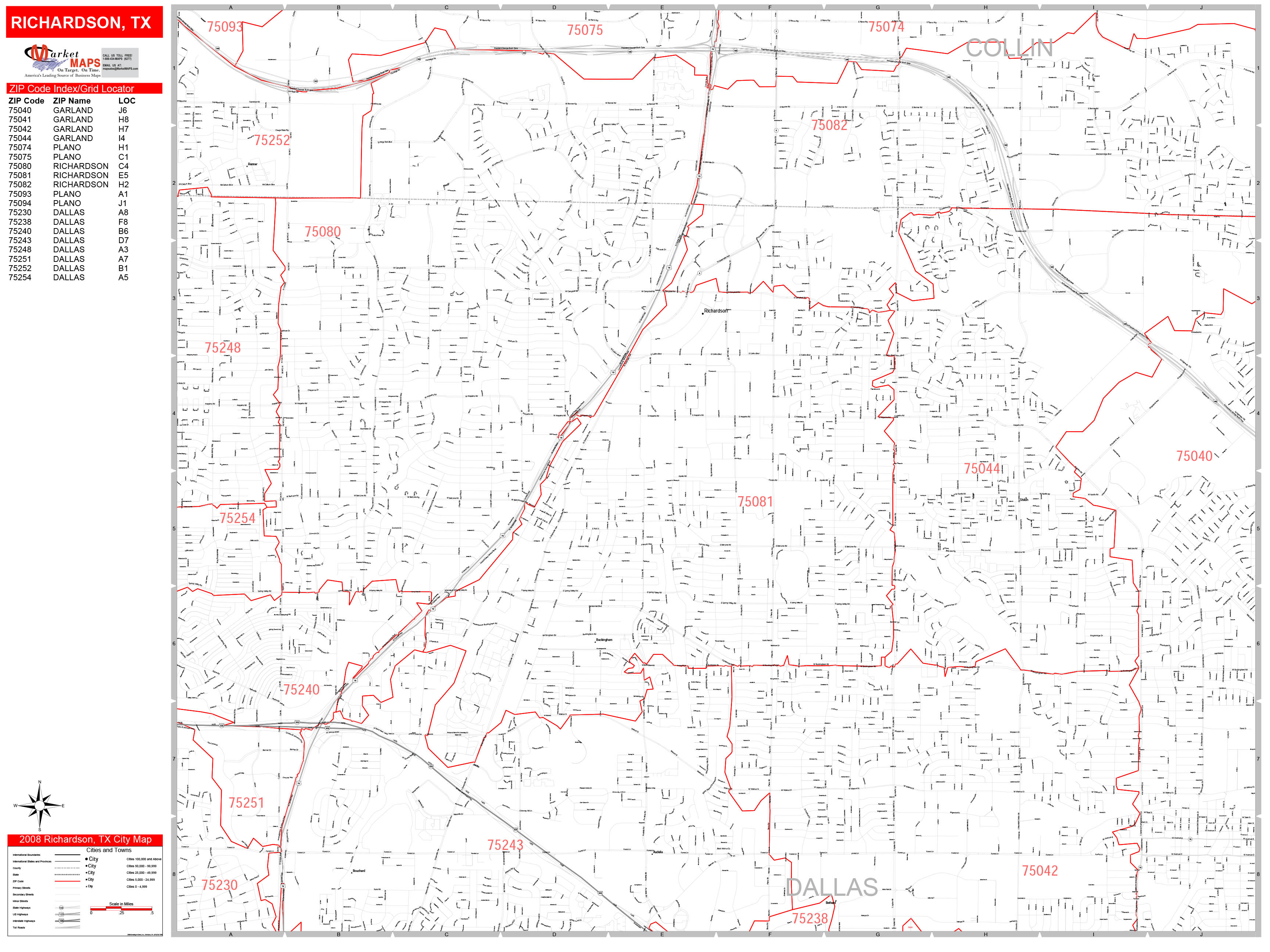 Richardson Tx Zip Code Map