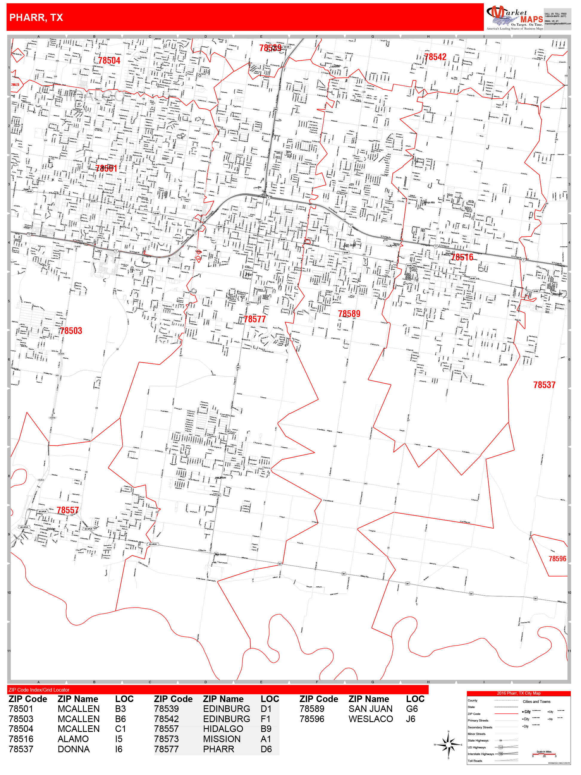 San Marcos Texas Zip Code Wall Map Red Line Style By Marketmaps