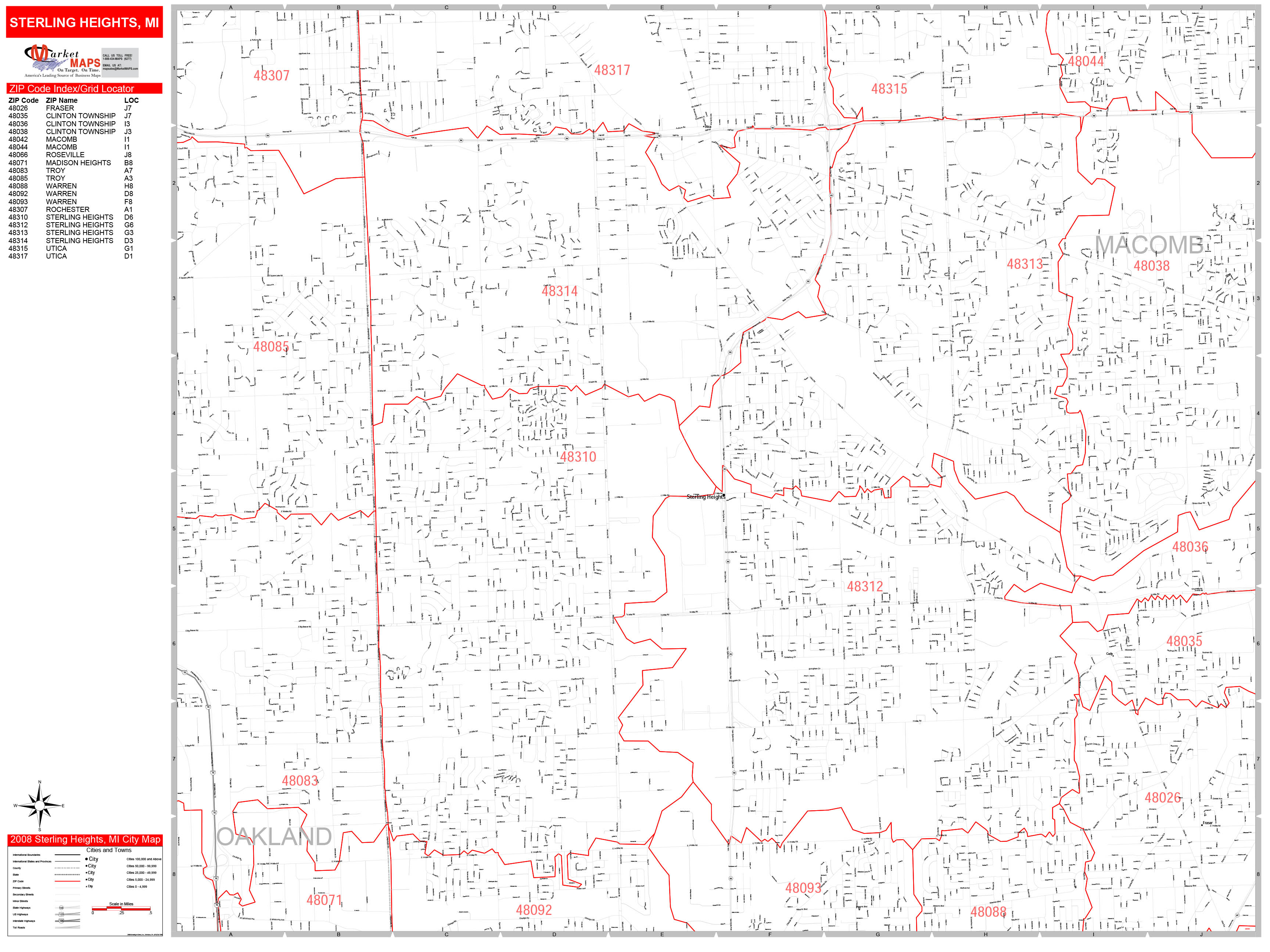 Sterling Heights Michigan Zip Code Map vrogue.co