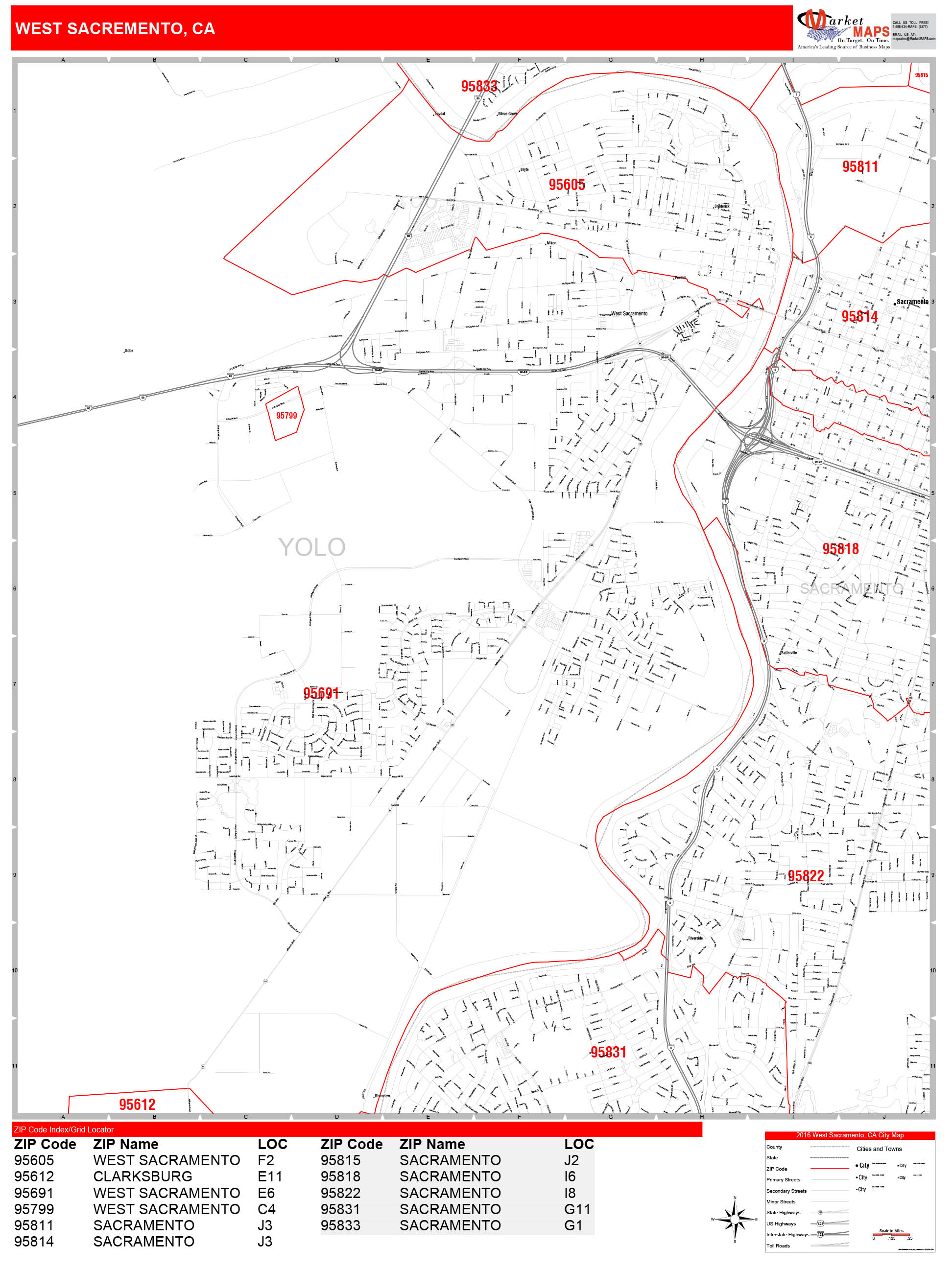 Sacramento Zip Code Map Printable