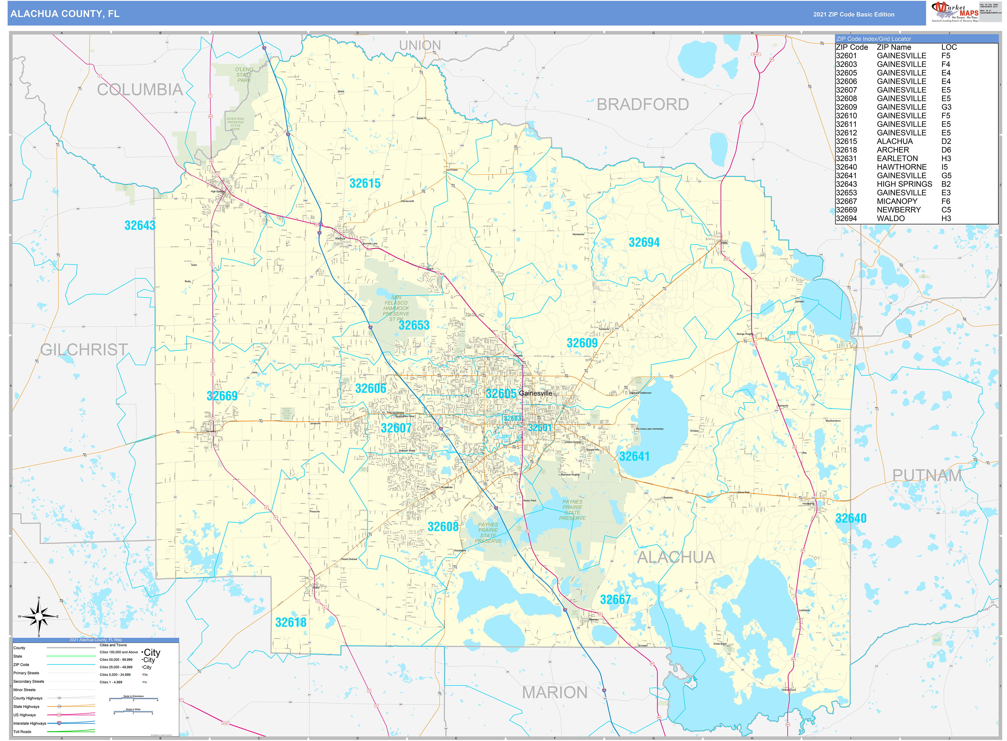 Alachua County Zip Codes