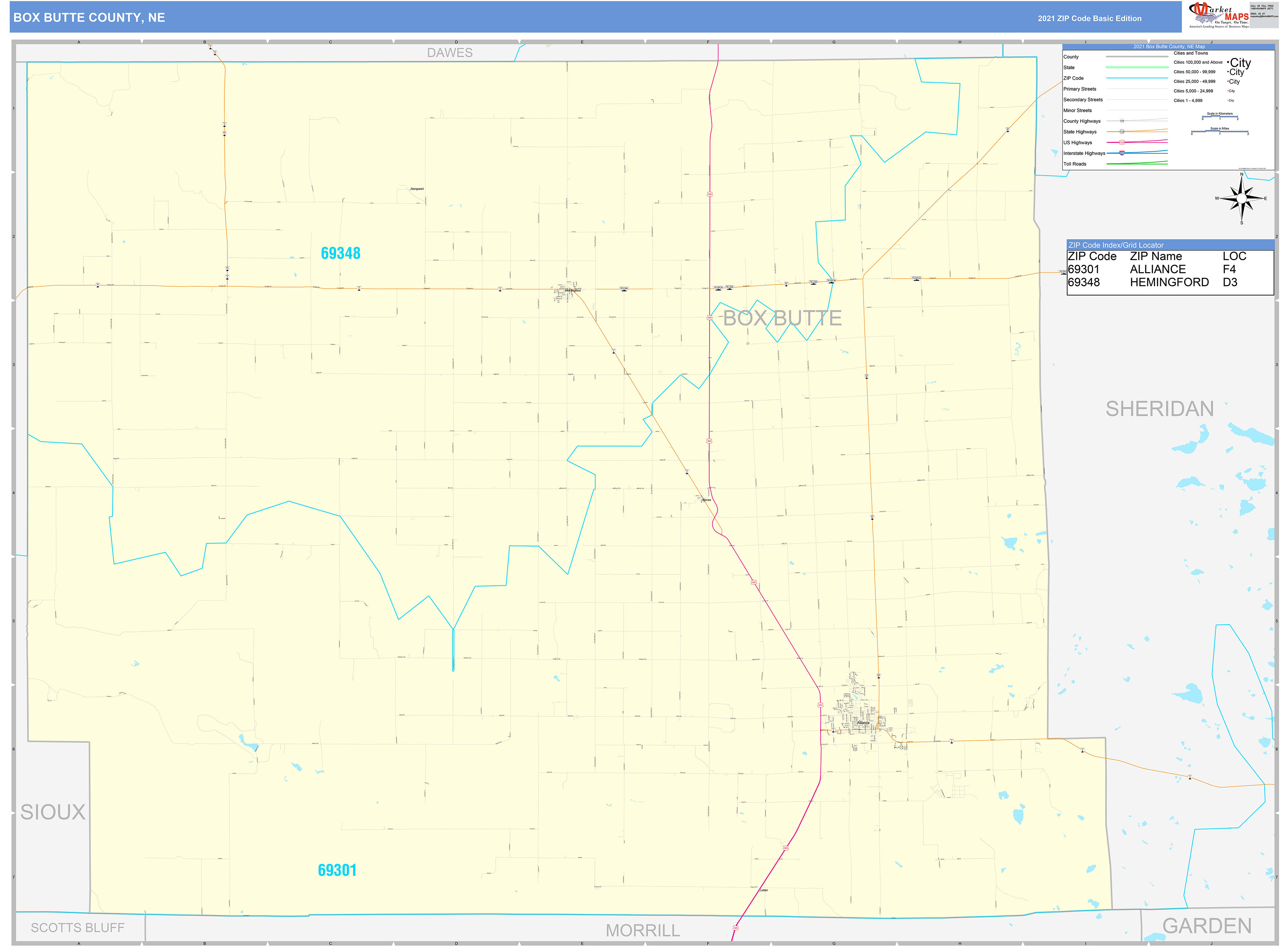 Butte County Zip Code Map
