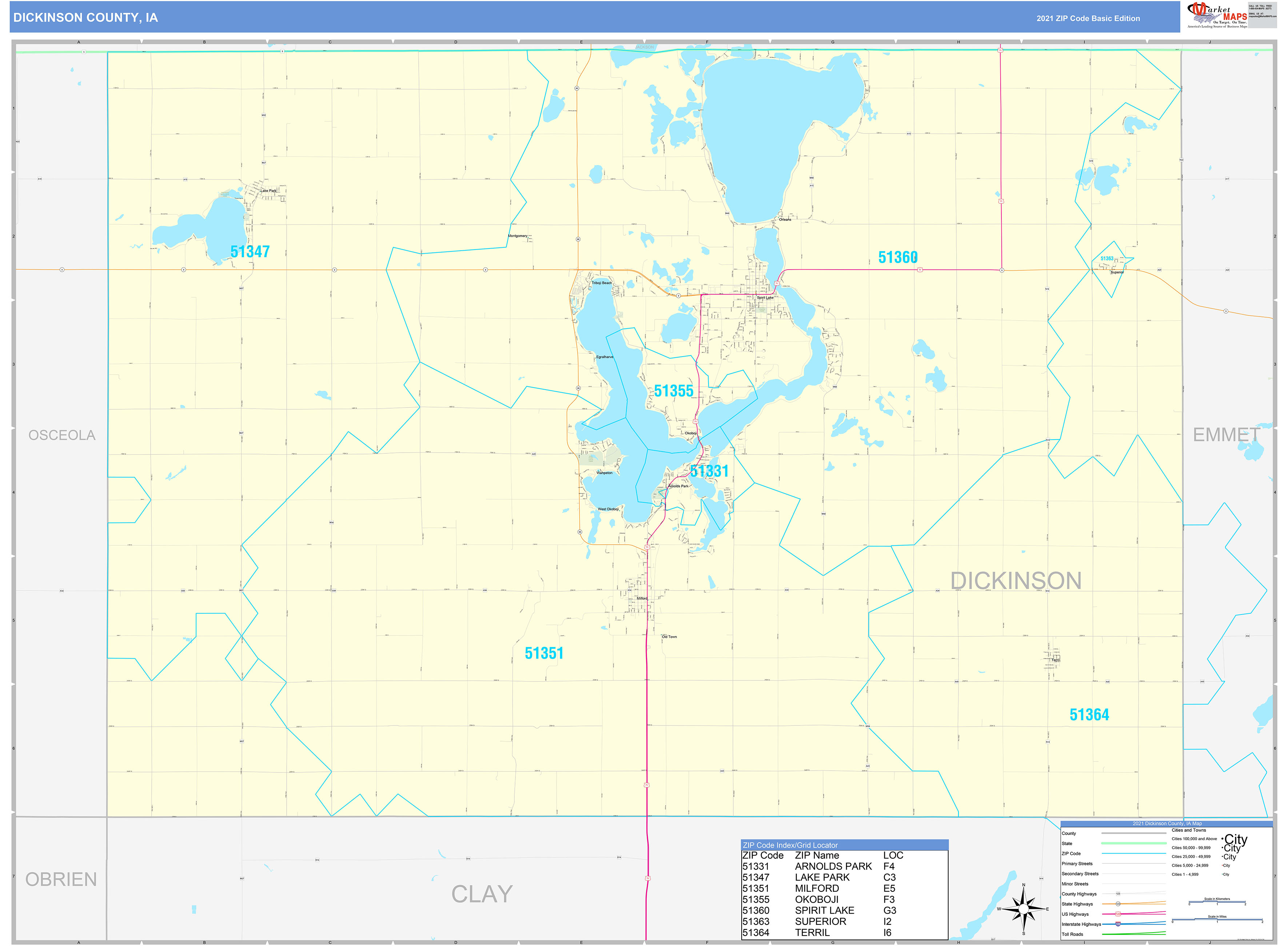 Dickinson County Michigan Plat Map
