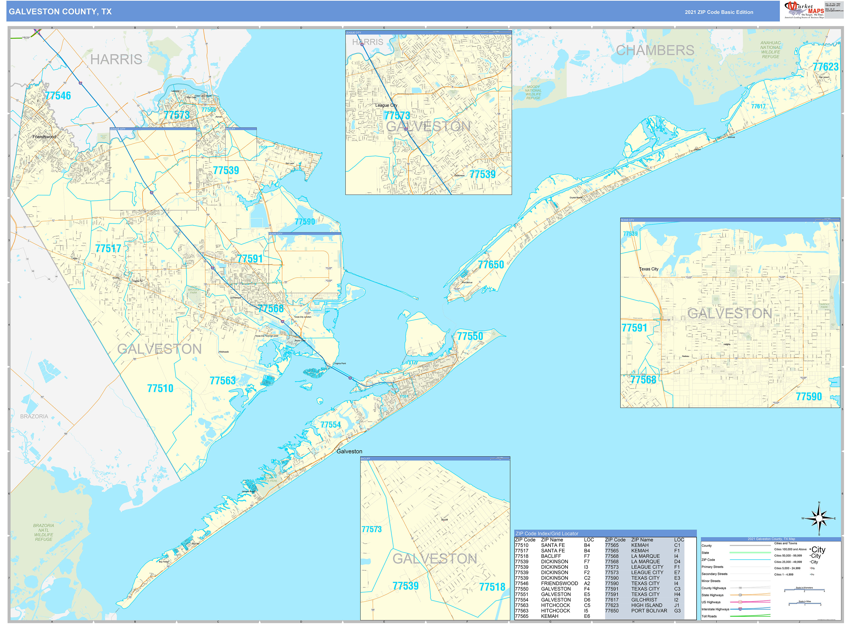Galveston District Map