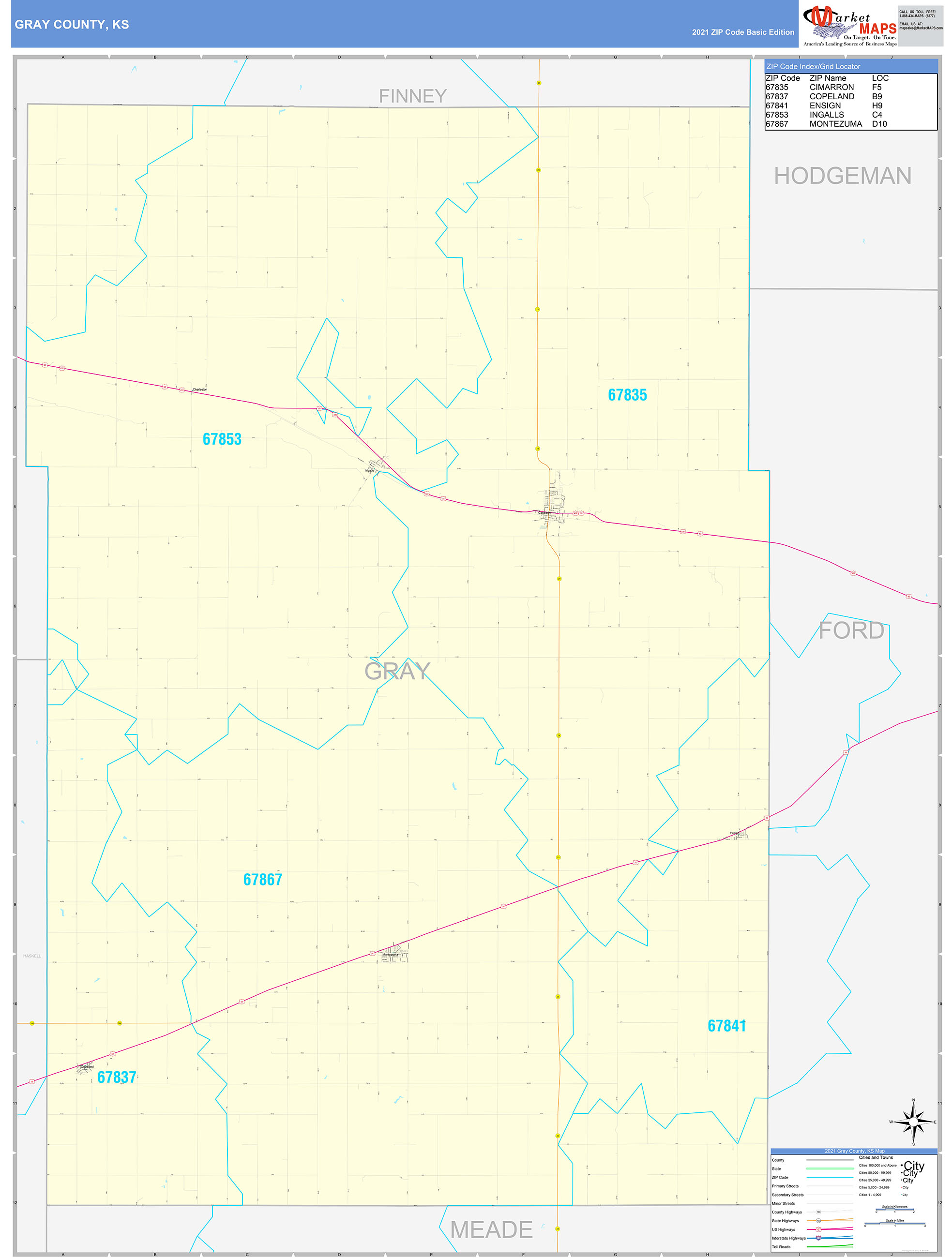 Gray County Map