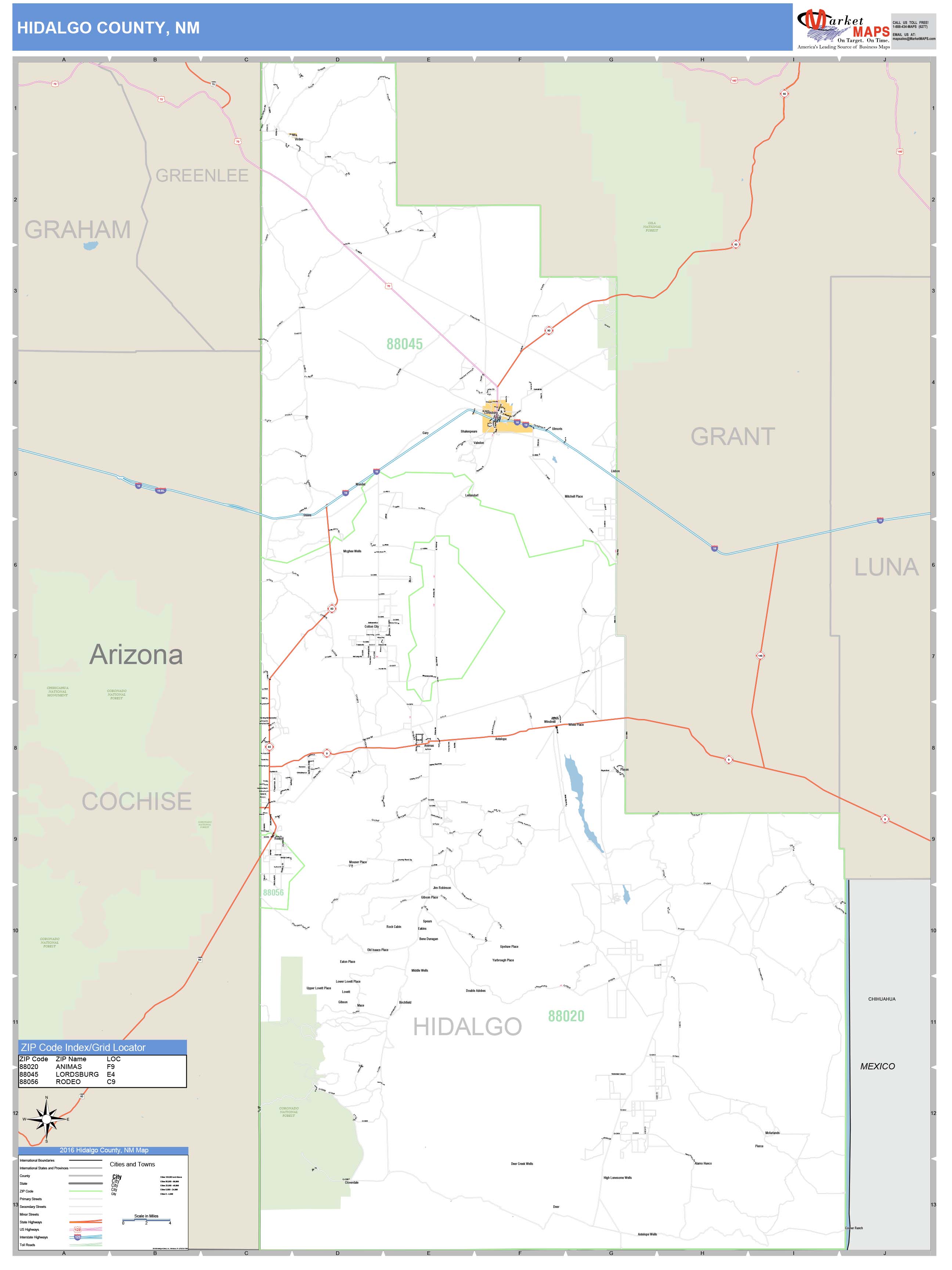 Hidalgo County Zip Code Map