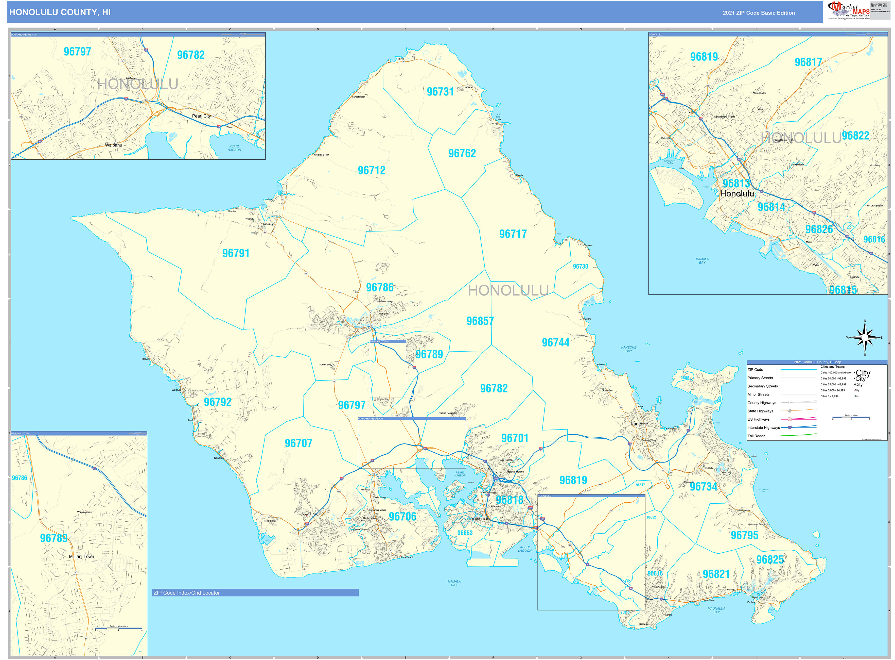 Hawaii Zip Code Map