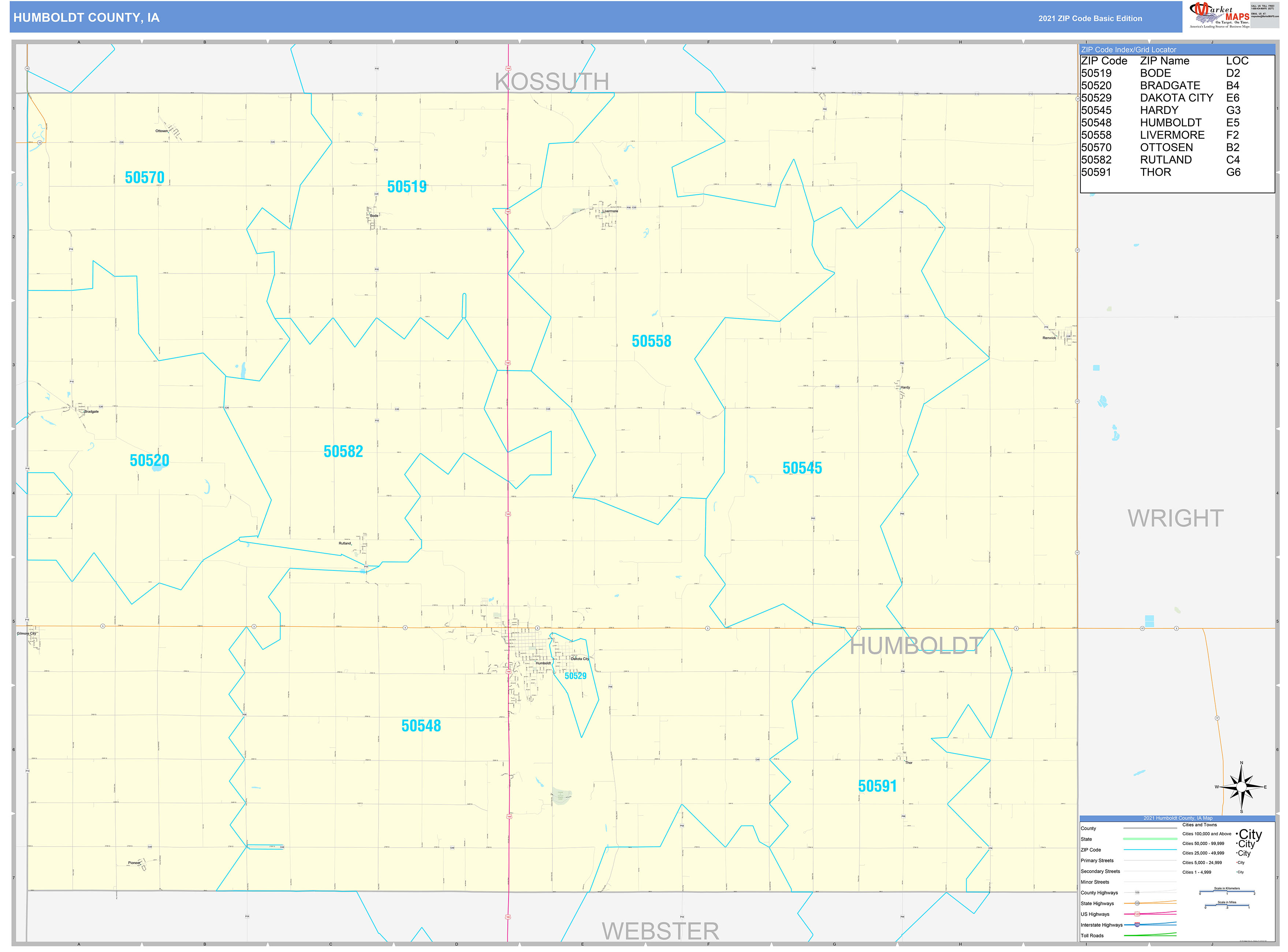 Humboldt County Zip Code Map