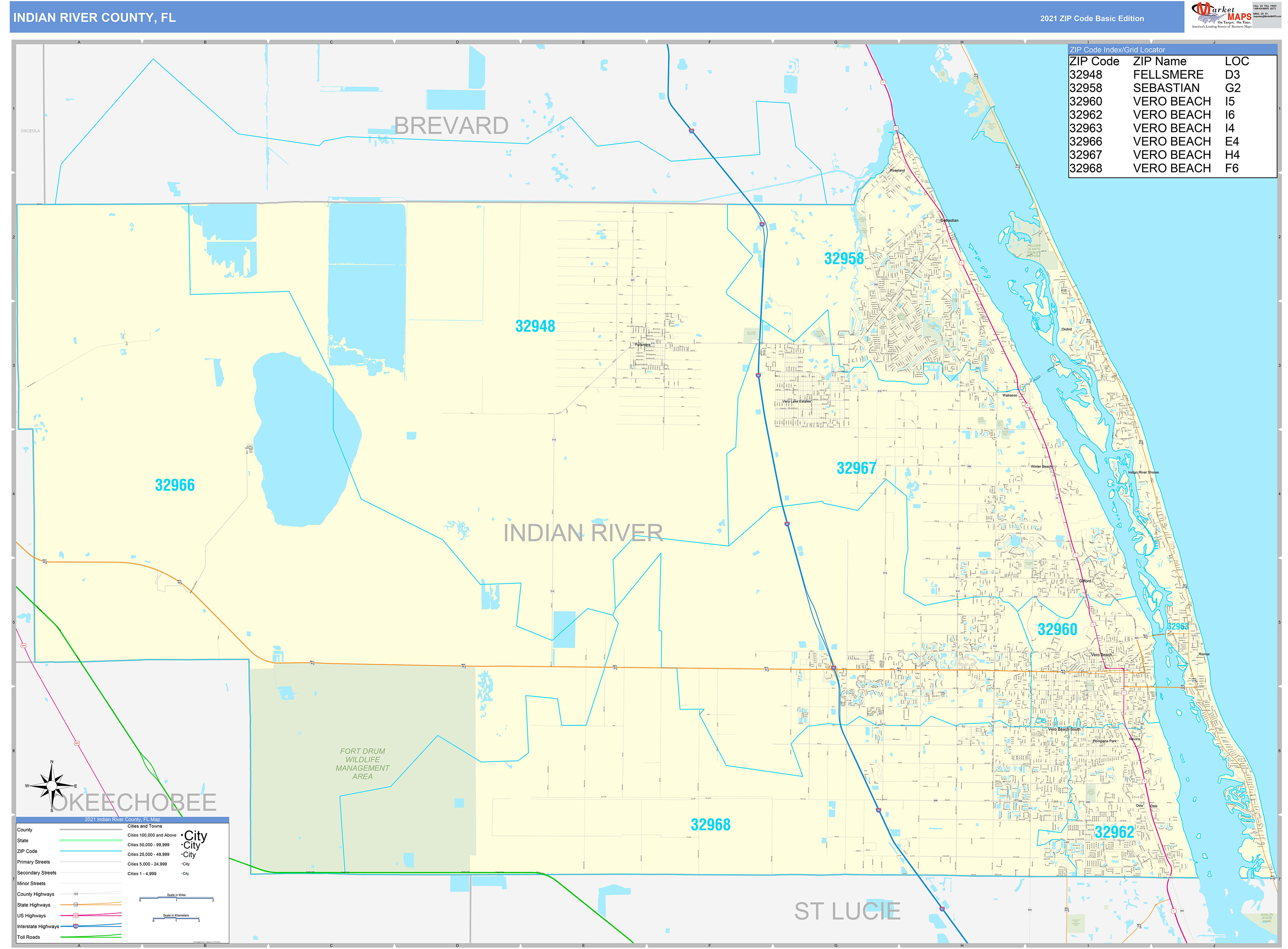 Indian River Florida Map United States Map