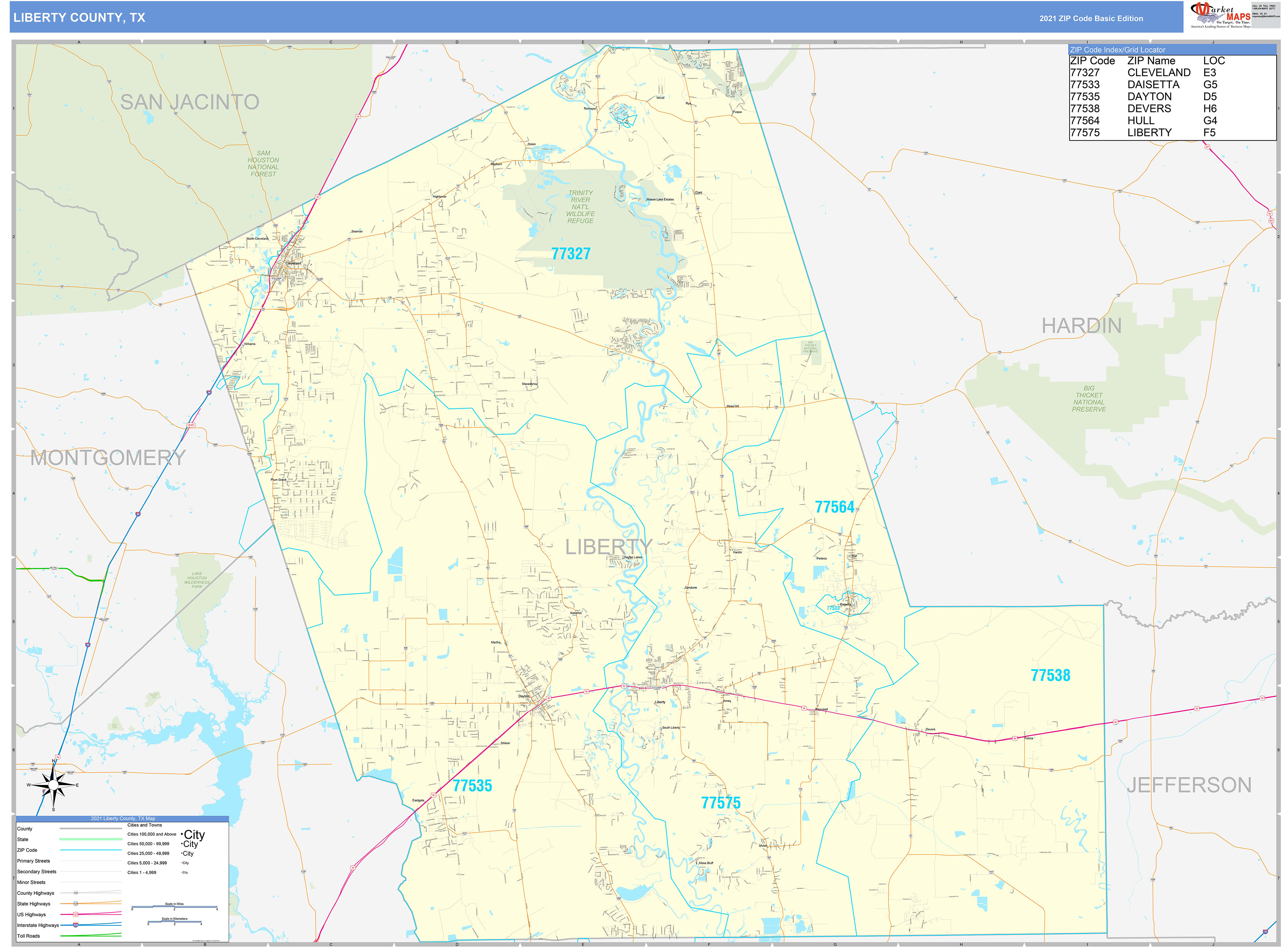 Liberty County Map