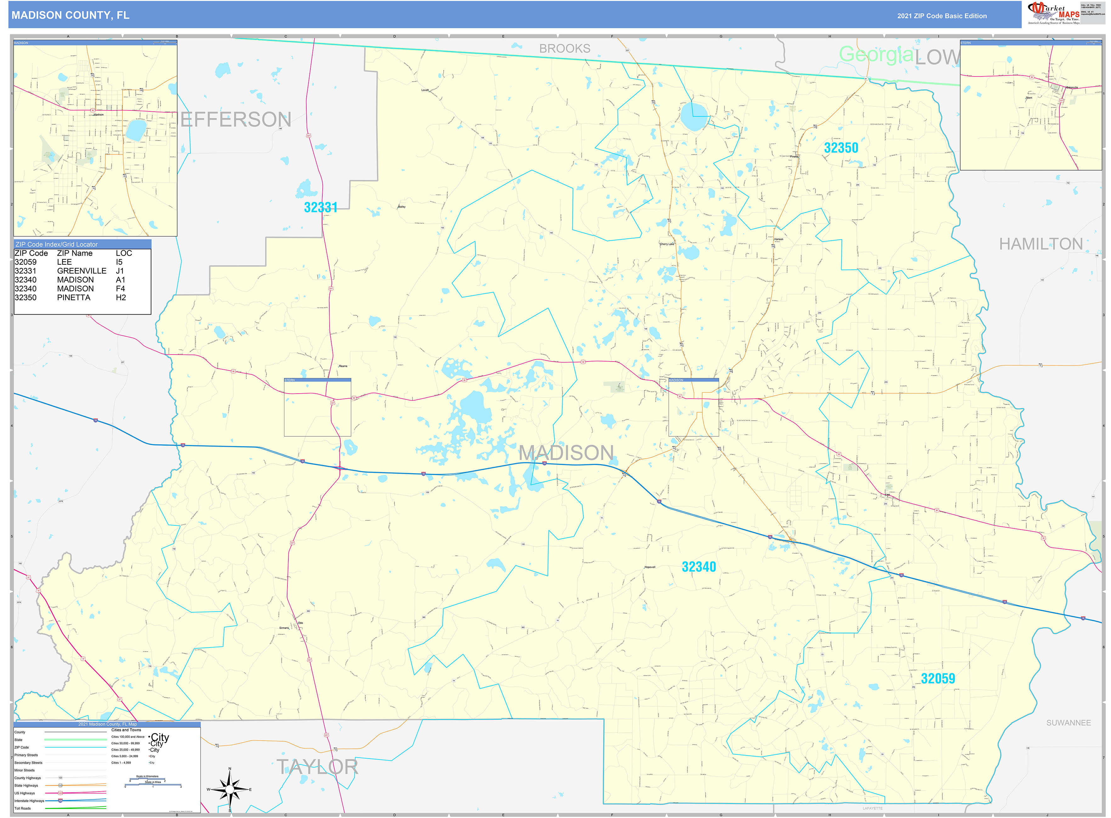 Madison County Zip Code Map United States Map