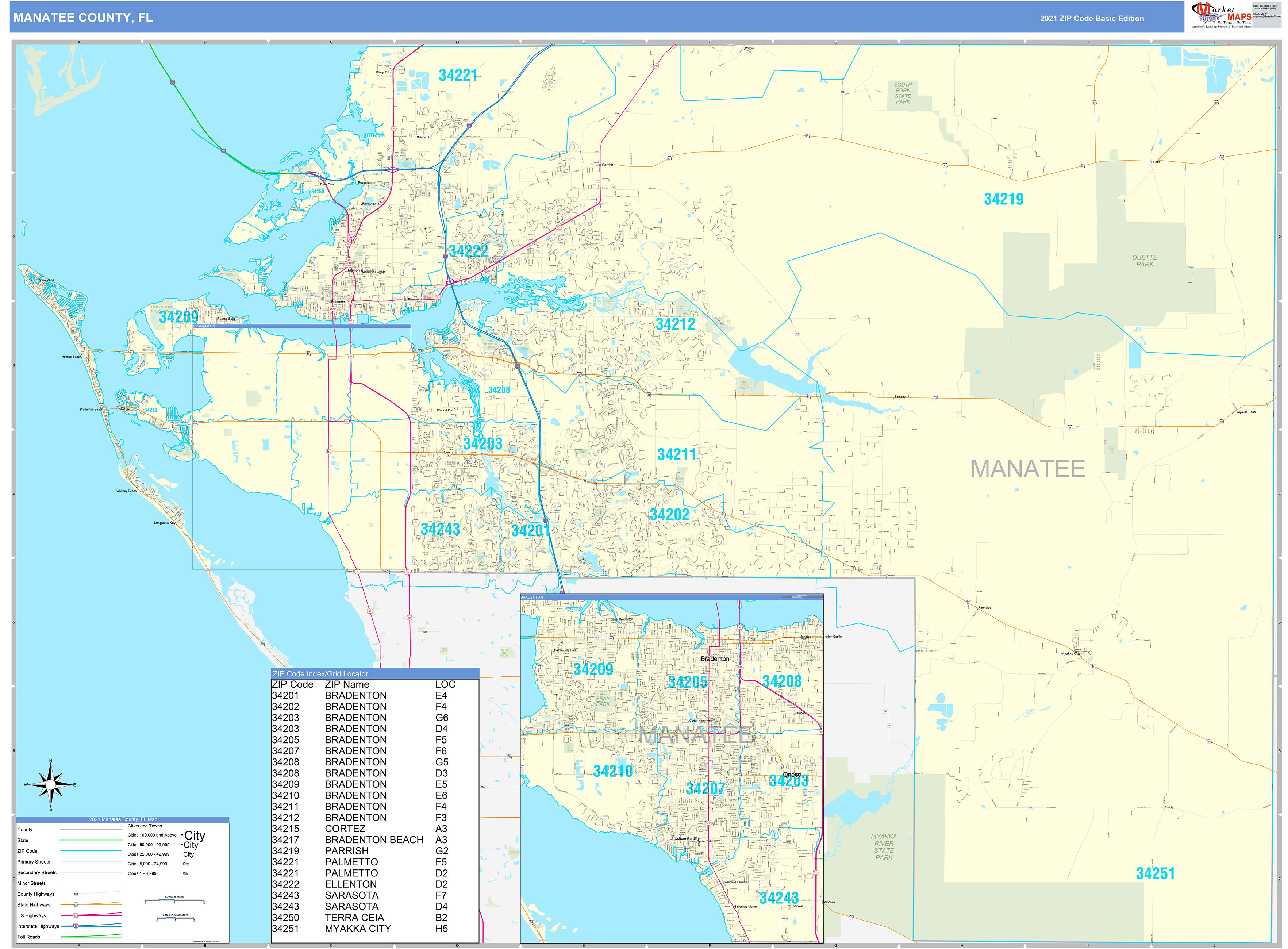 Manatee County Map