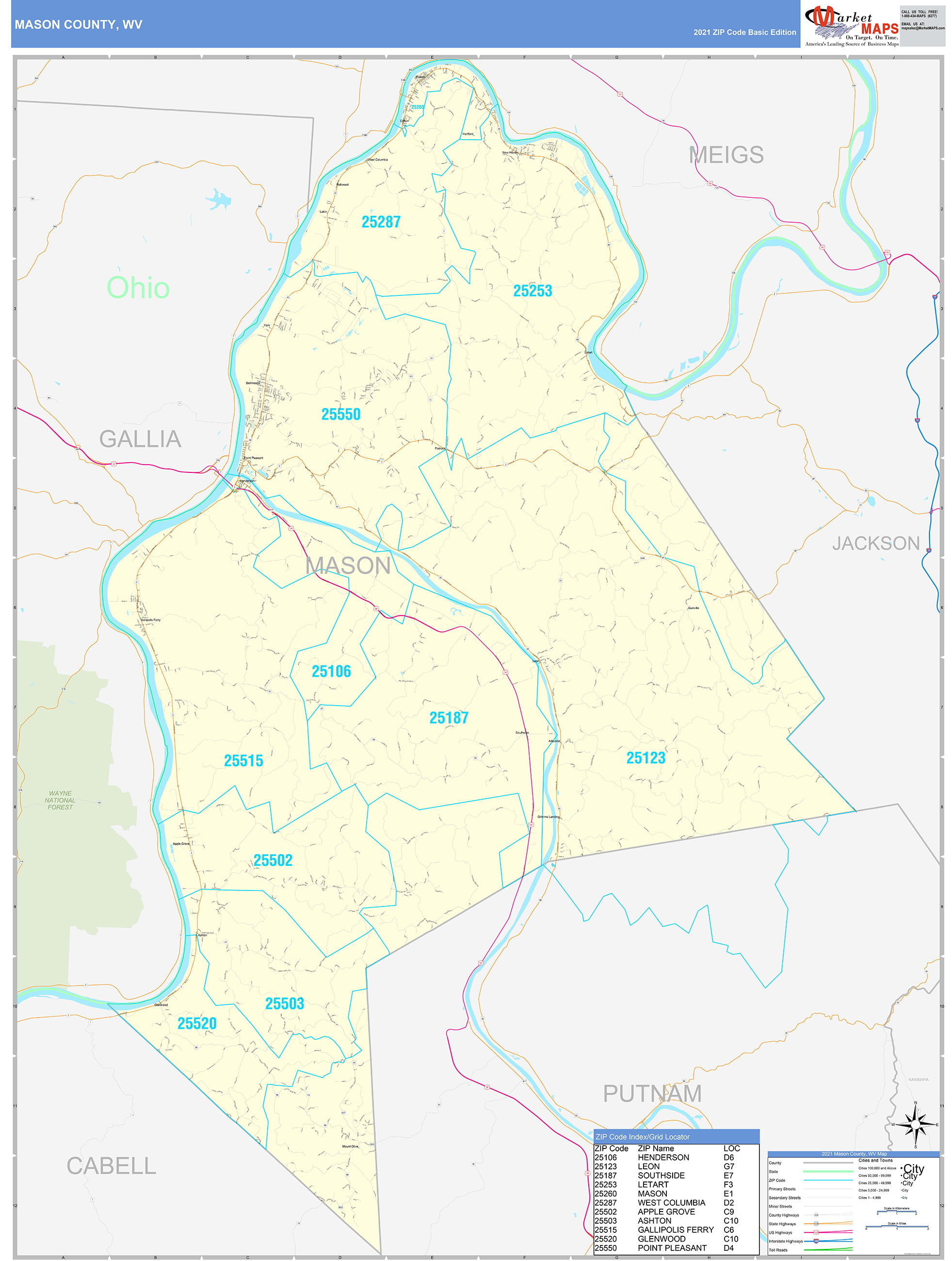 Mason Oh Zip Code Map - United States Map