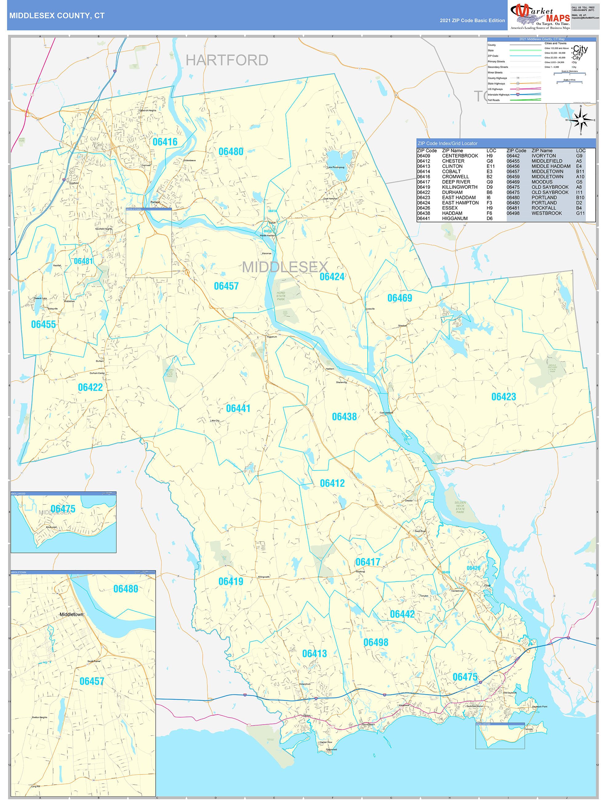 Middlesex County Zip Code Map