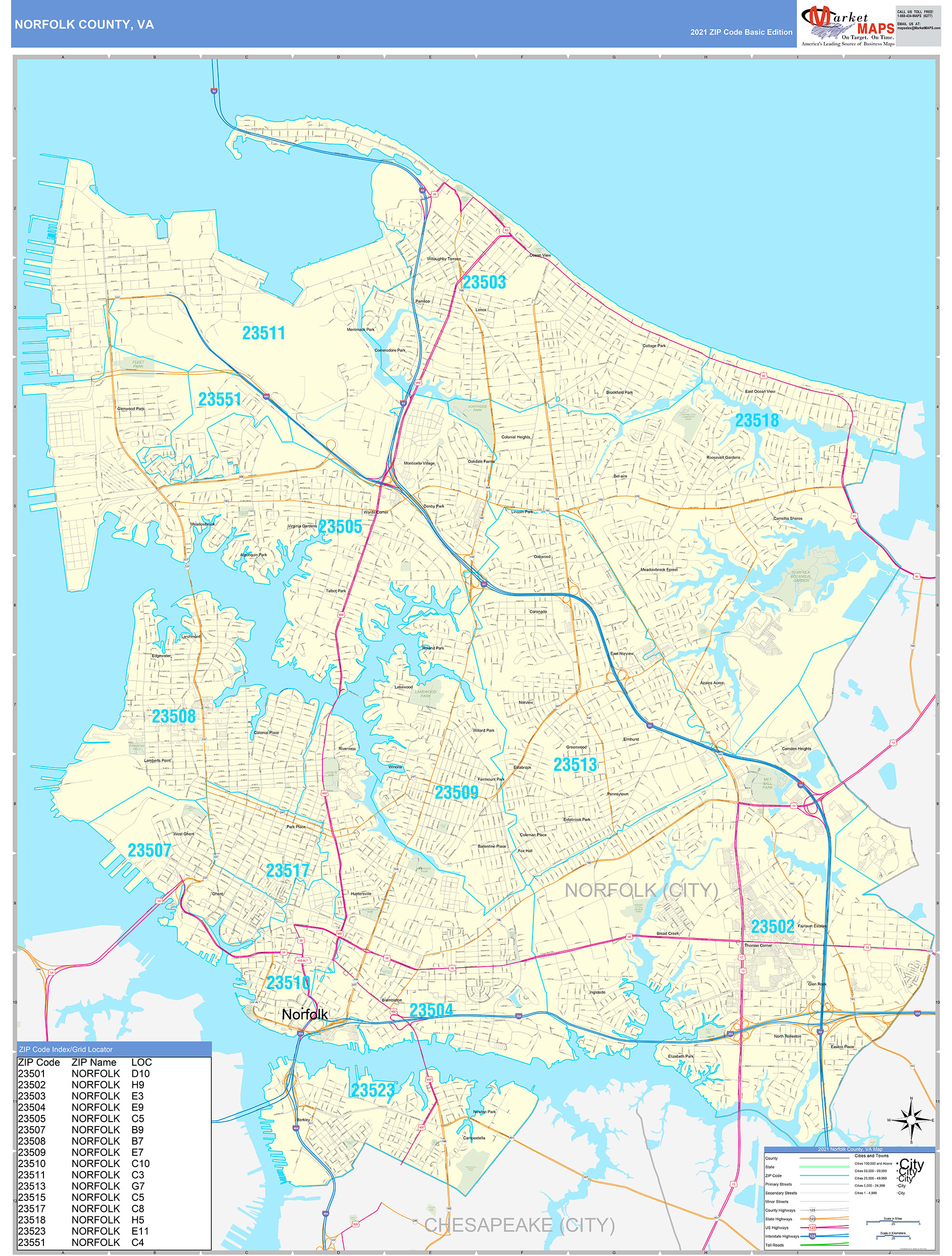 Norfolk Va Zip Code Map