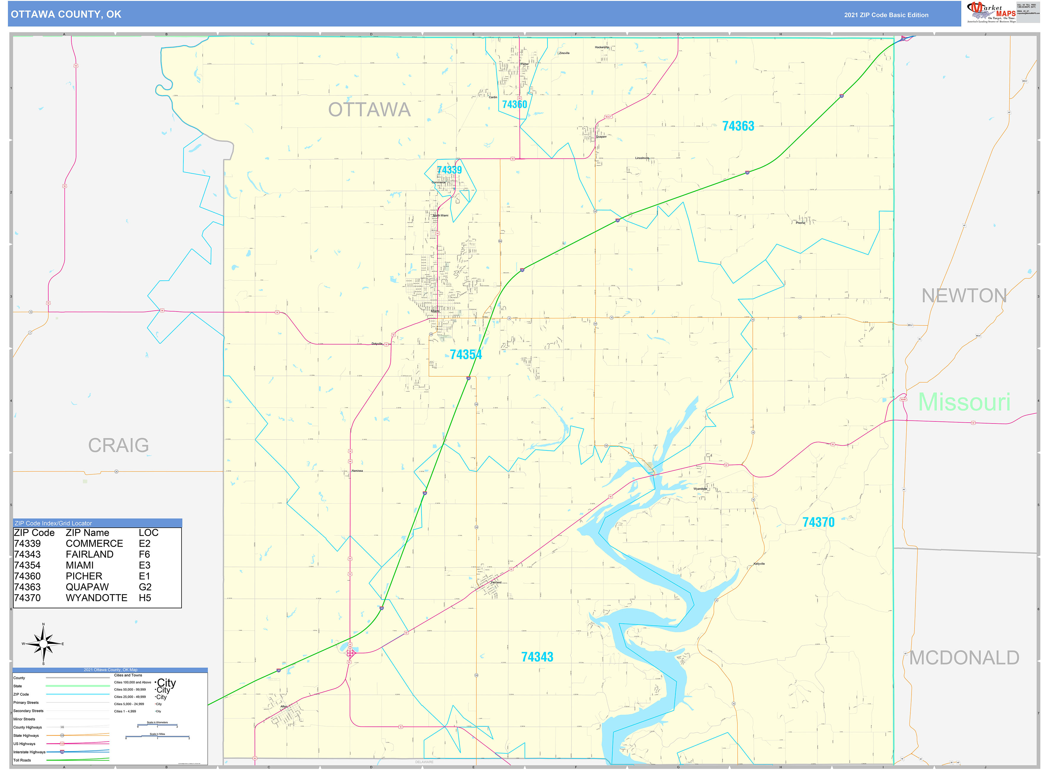Ottawa County Zip Code Map United States Map