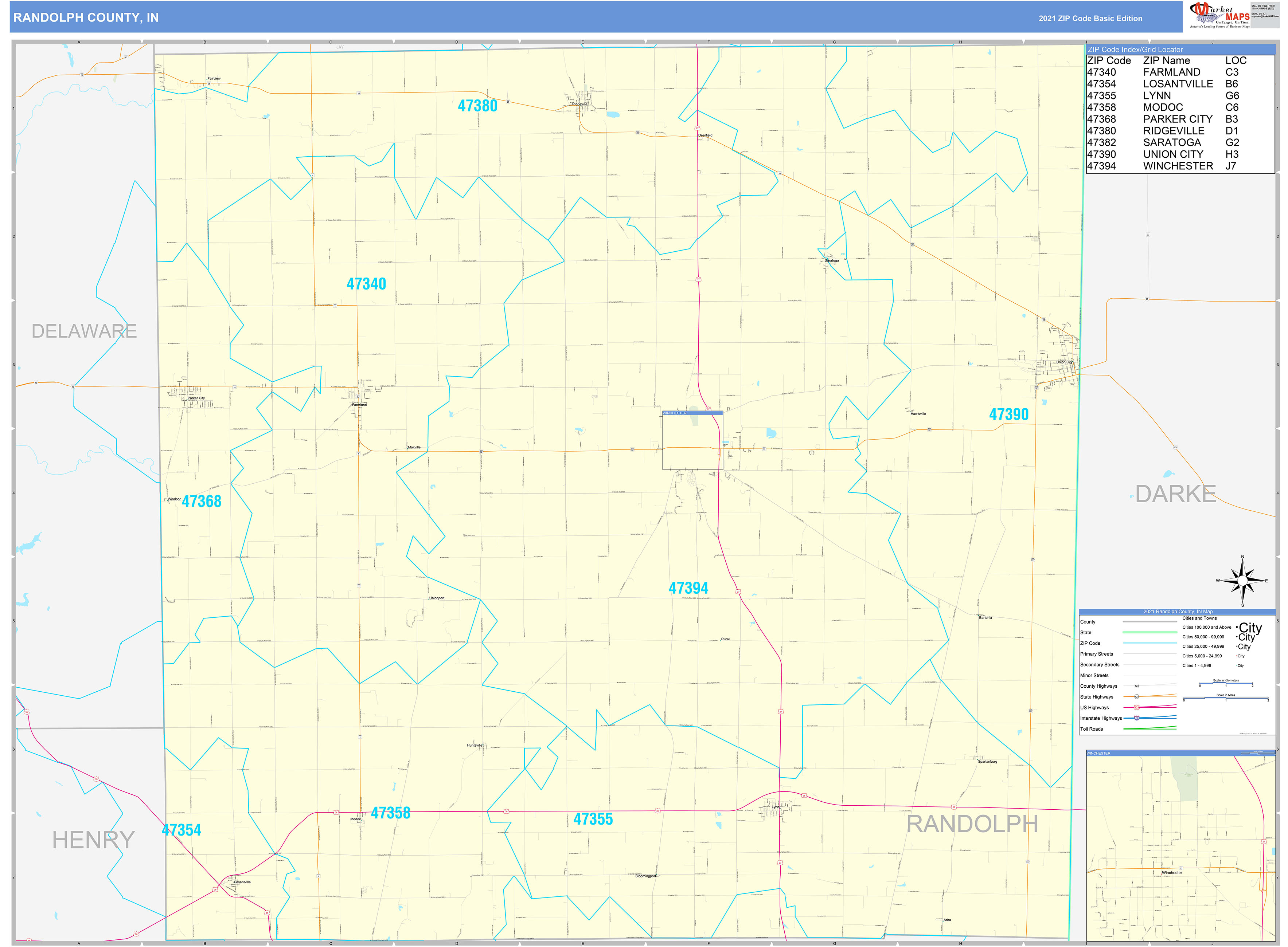 Randolph County Map