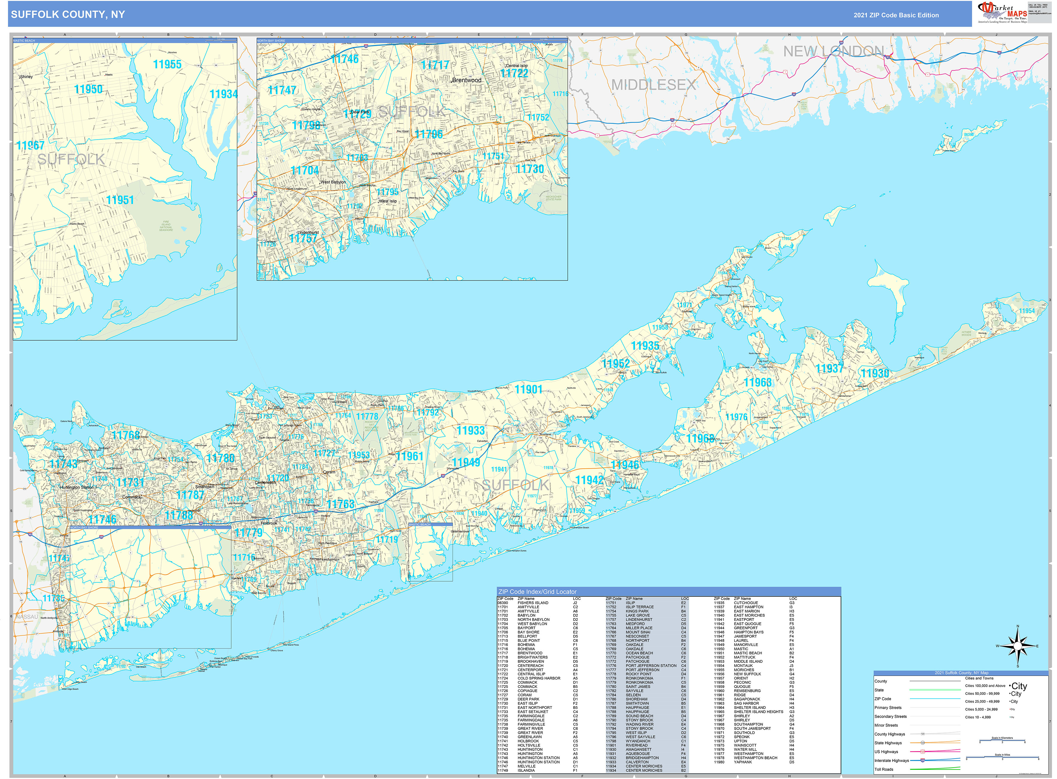Suffolk Postcode Map