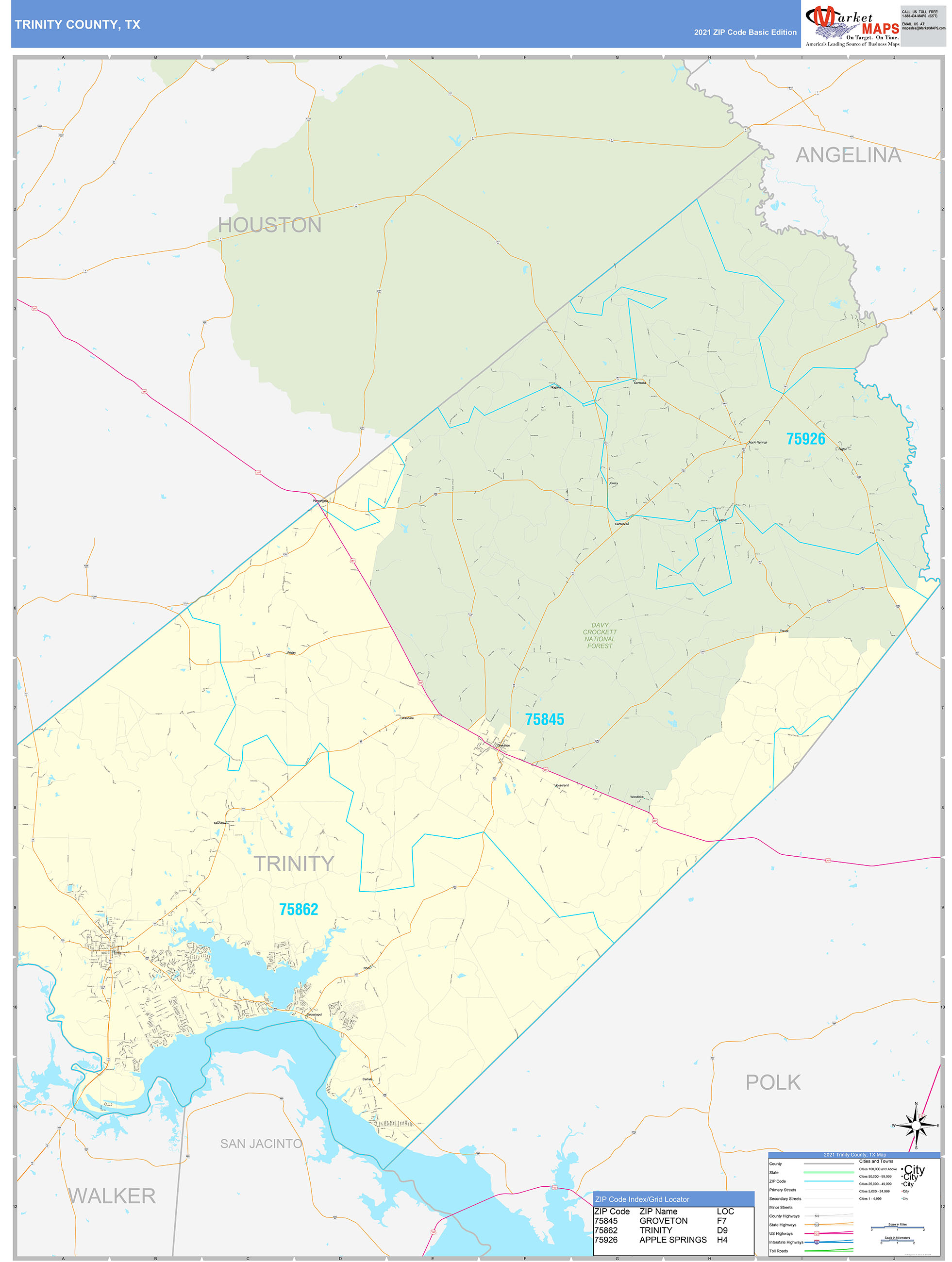 Trinity County Map