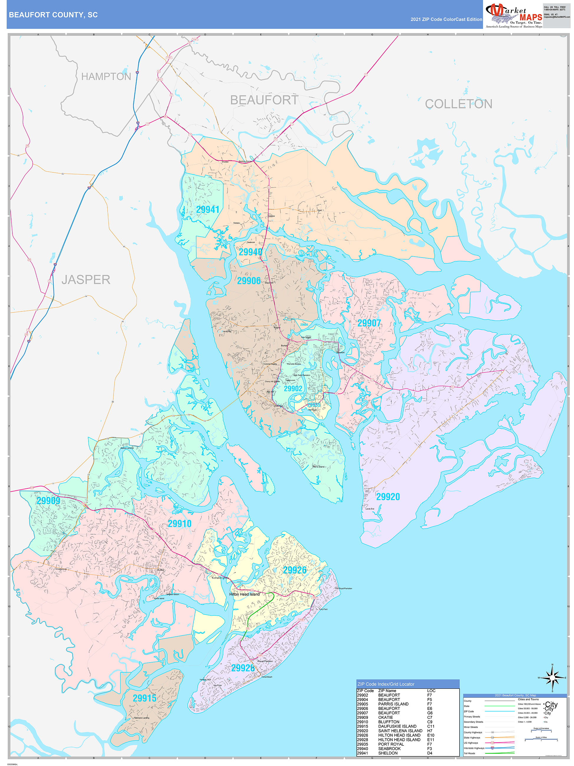 beaufort-county-sc-wall-map-color-cast-style-by-marketmaps-my-xxx-hot
